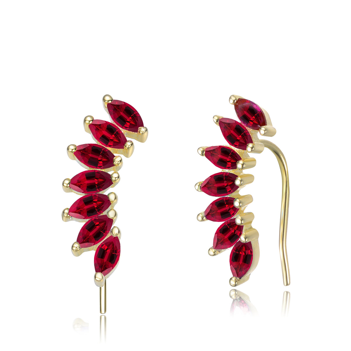 Arc-en-Ciel Rainbow cuff earrings
