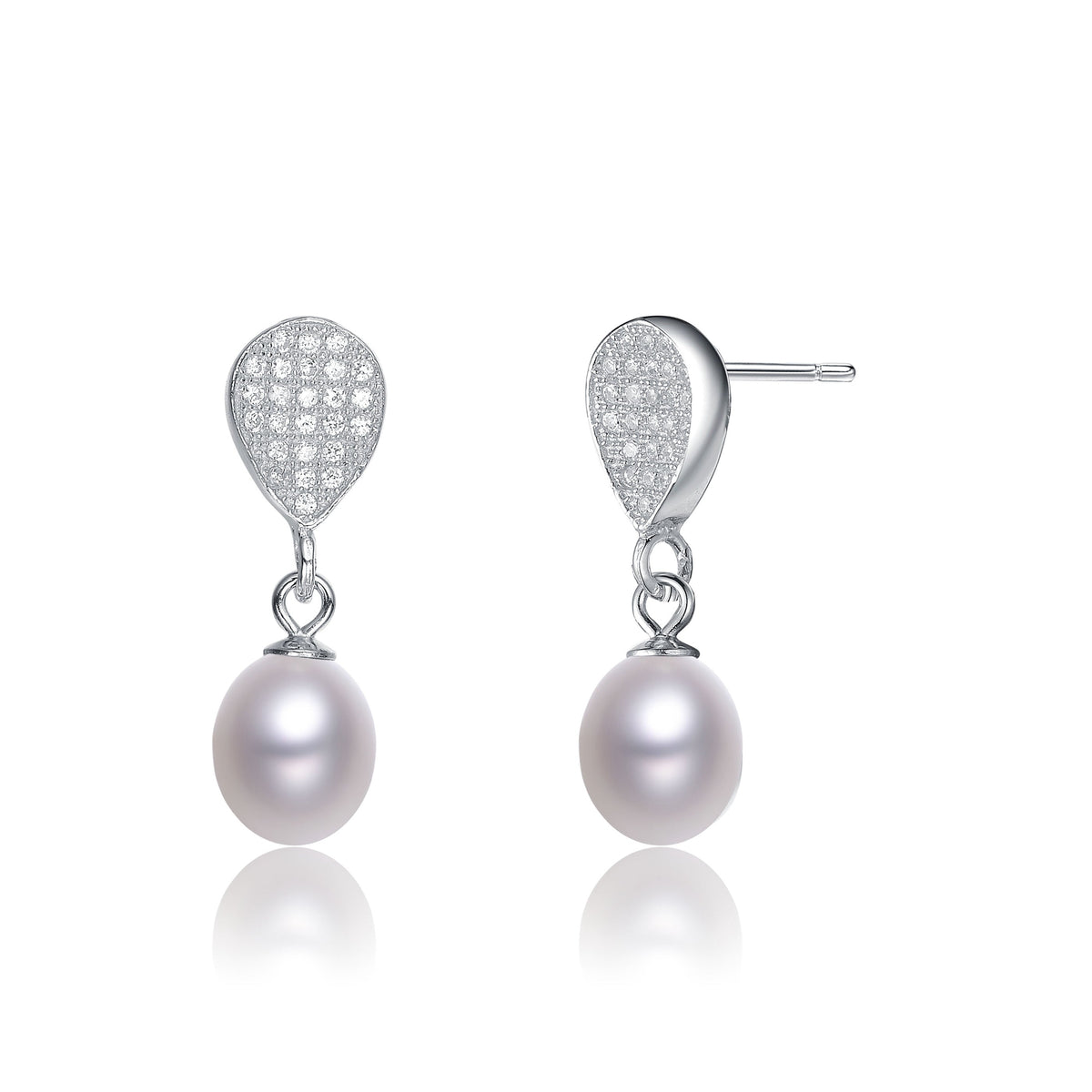 Lorraine Pave Pearl Earrings