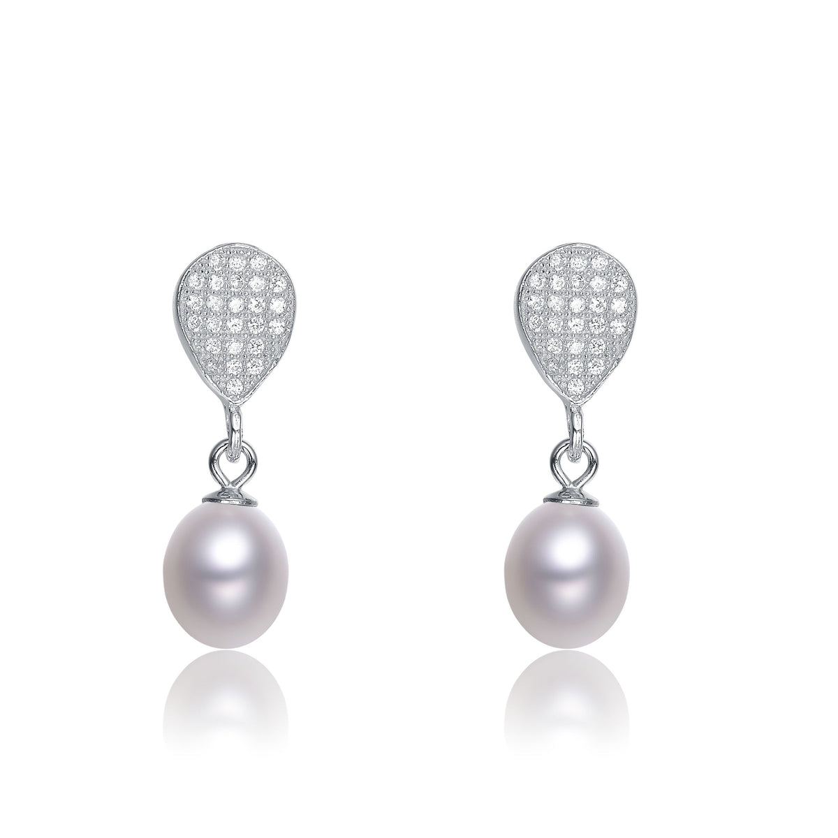 Lorraine Pave Pearl Earrings