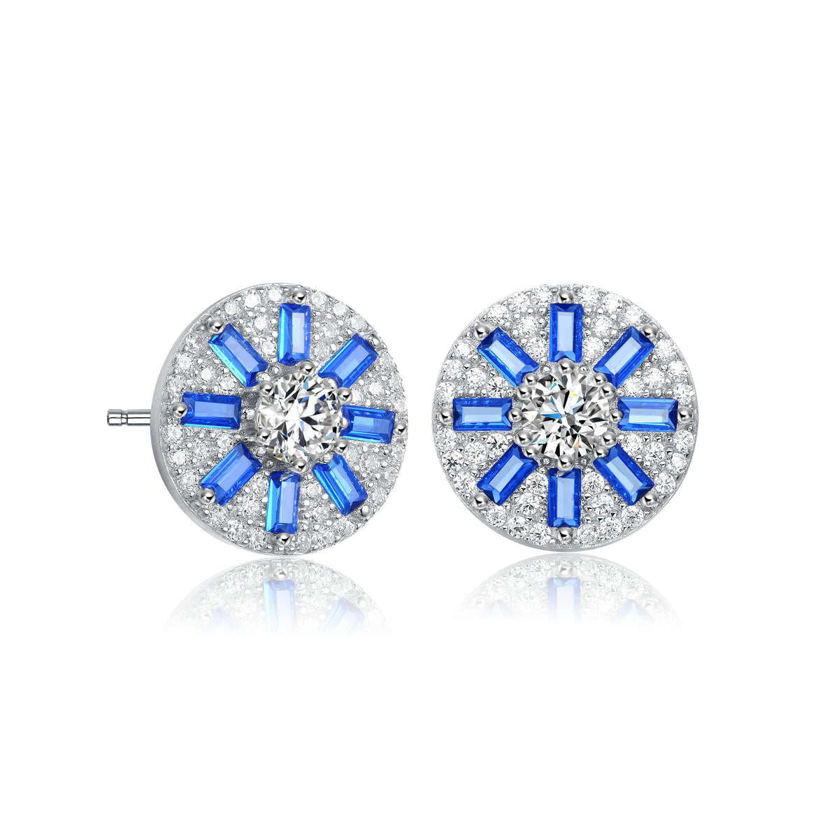 Amélie Halo Round Stud Earrings