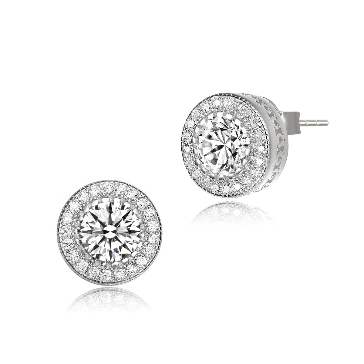 La Roche Zirconia Round Earrings