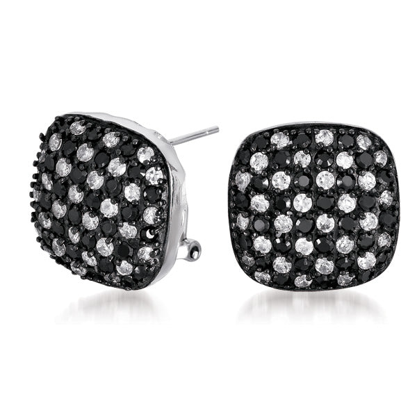Eloise Square Button Stud Earrings