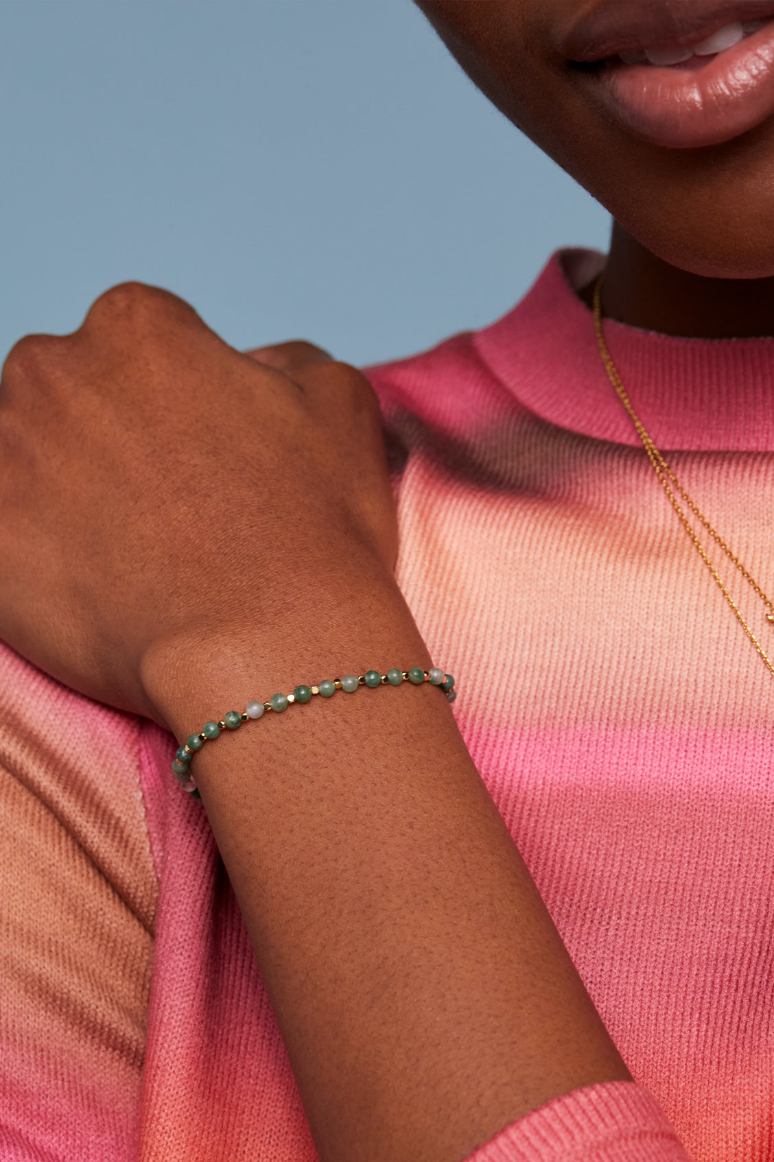 Green Quartz Gemstone Amelia Bracelet