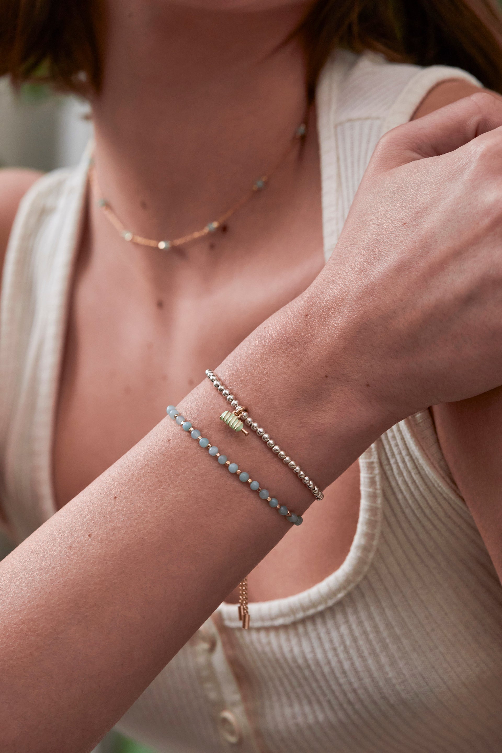 Wellness Amazonite Gemstone Amelia Bracelet