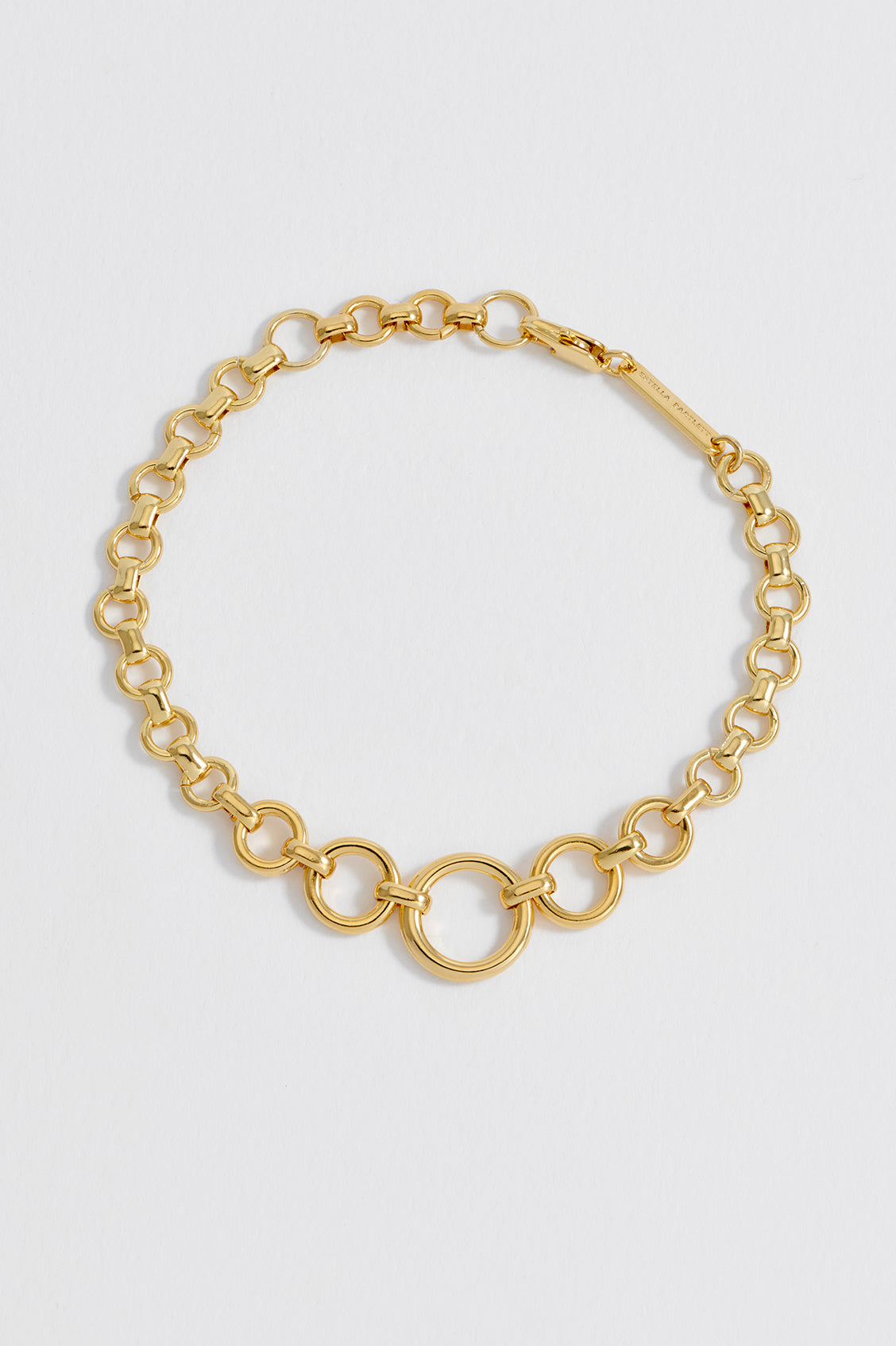 Graduated Round Link Chain Bracelet