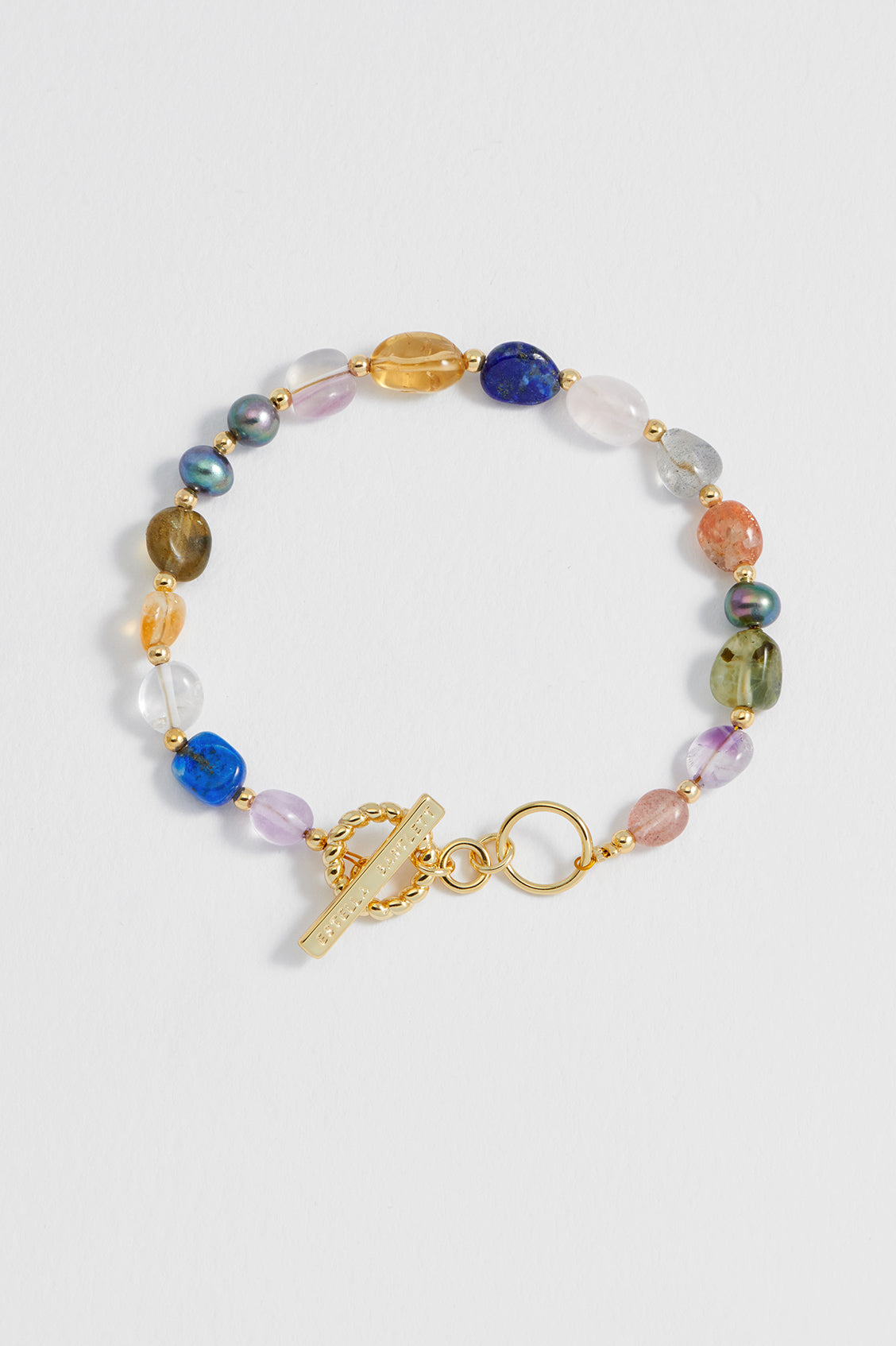 Multi Beaded T Bar Bracelet
