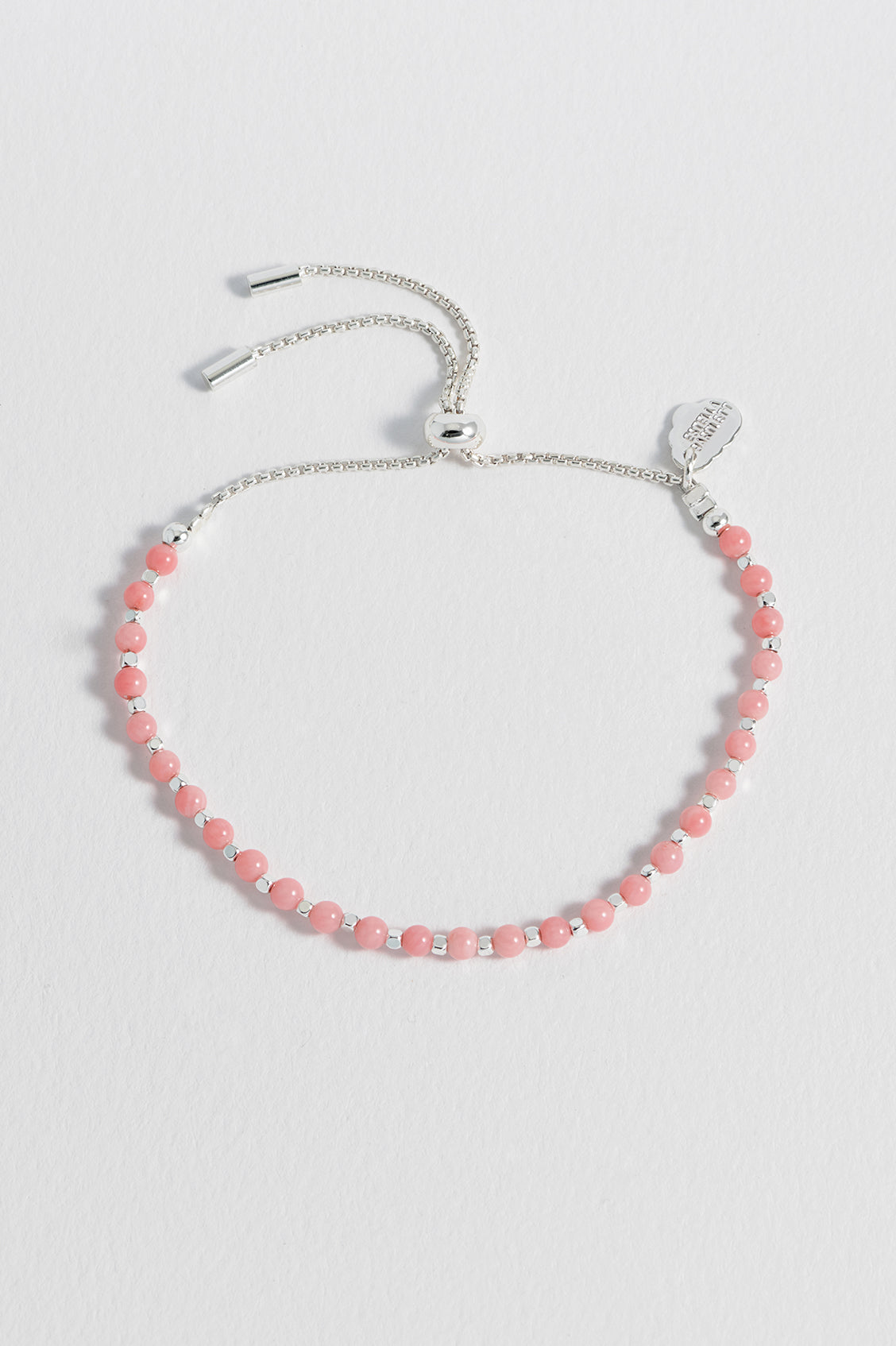 Wellness Coral Agate Gemstone Amelia Bracelet