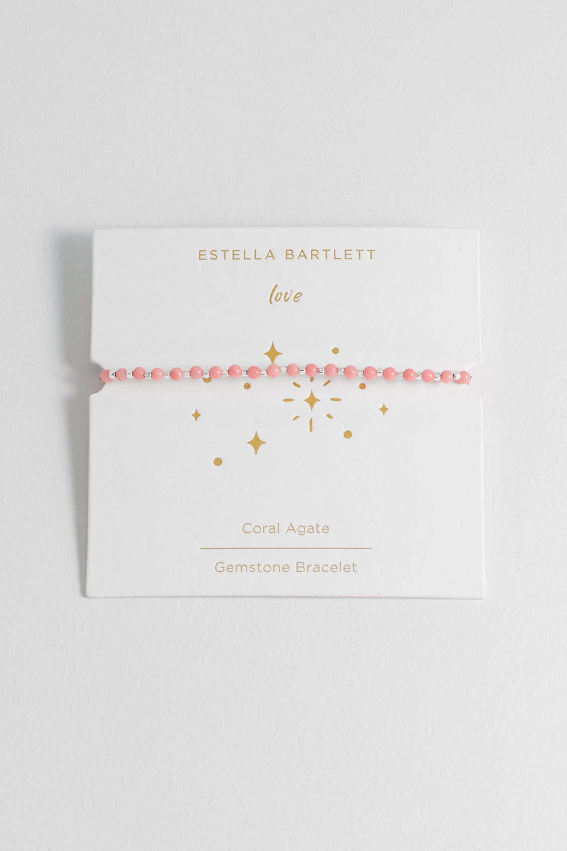 Wellness Coral Agate Gemstone Amelia Bracelet