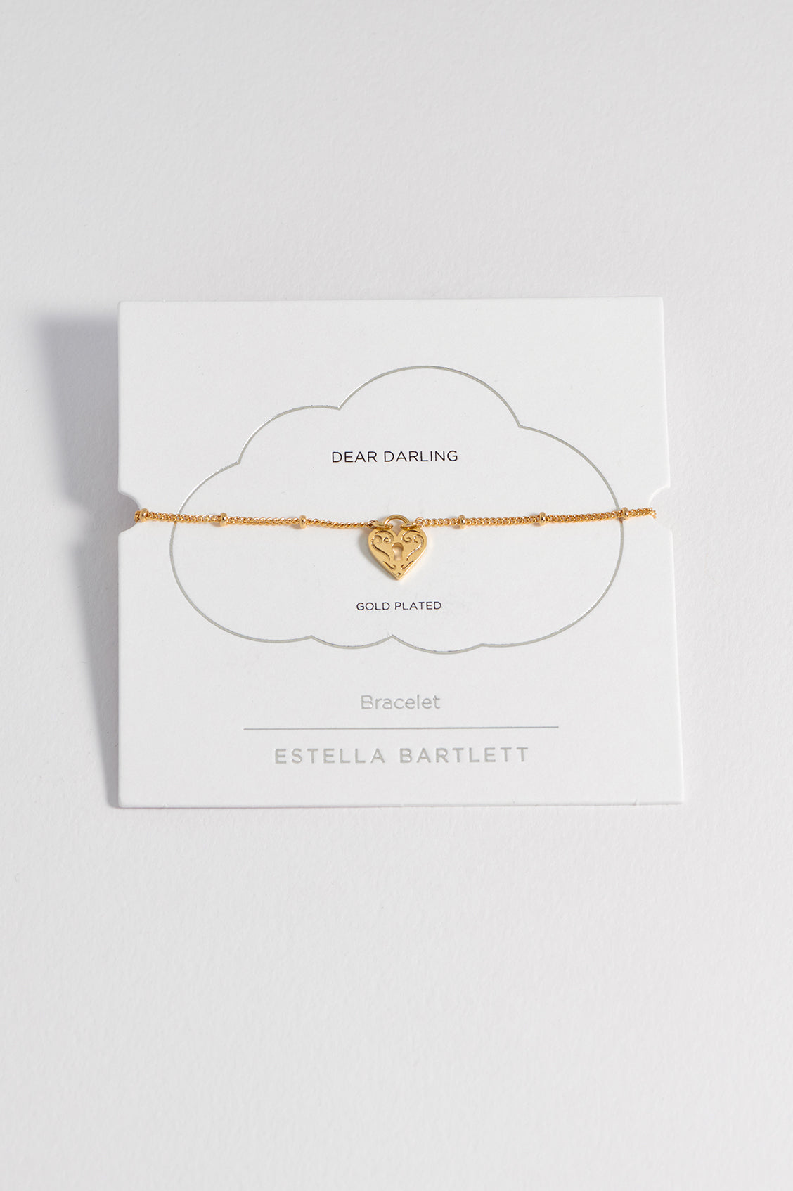 Engraved Heart Padlock Bracelet
