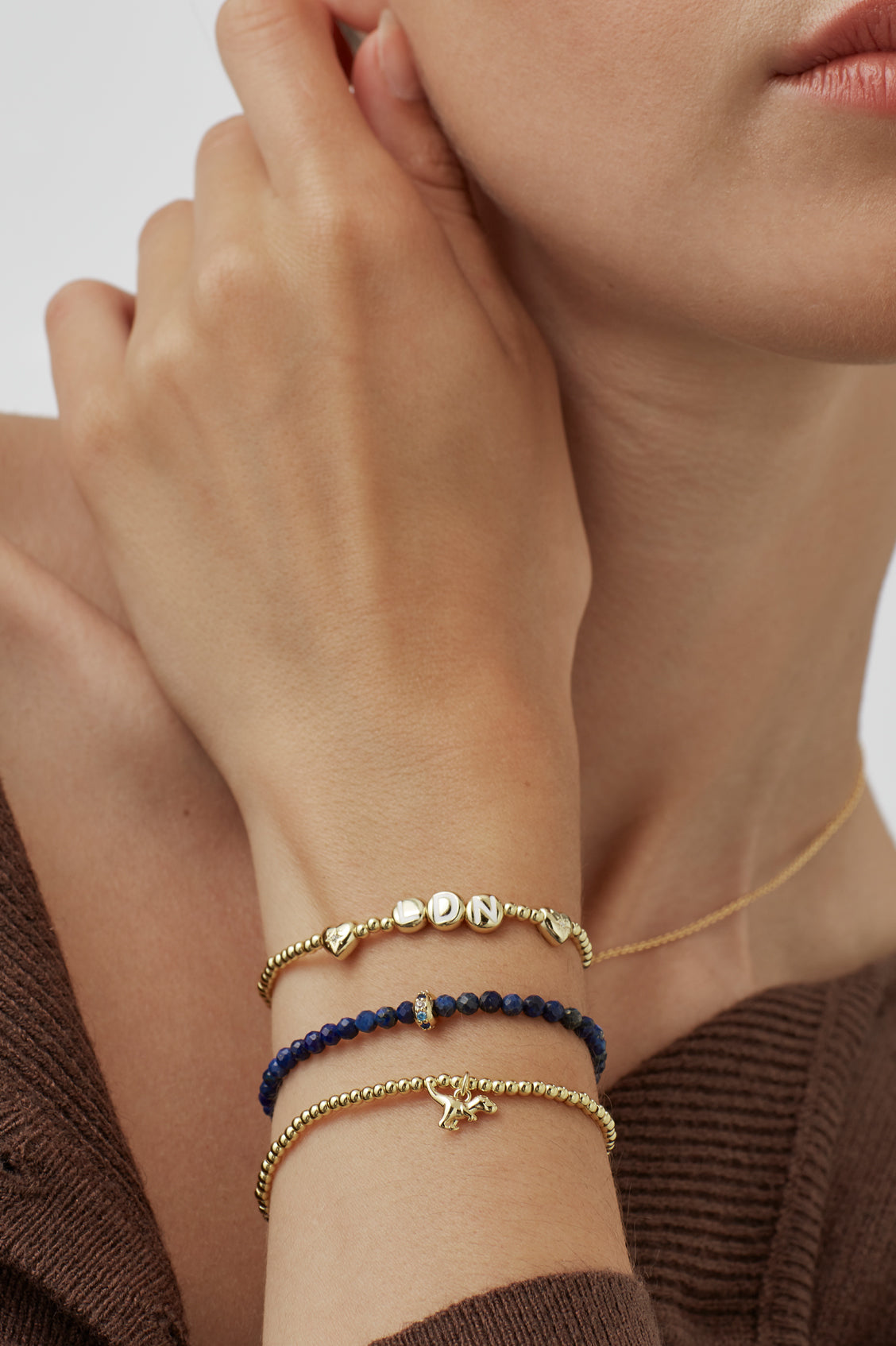 London Letter Bead Bracelet