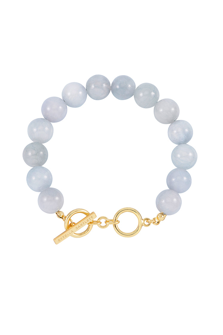 Chunky Blue Quartz T-Bar Bracelet