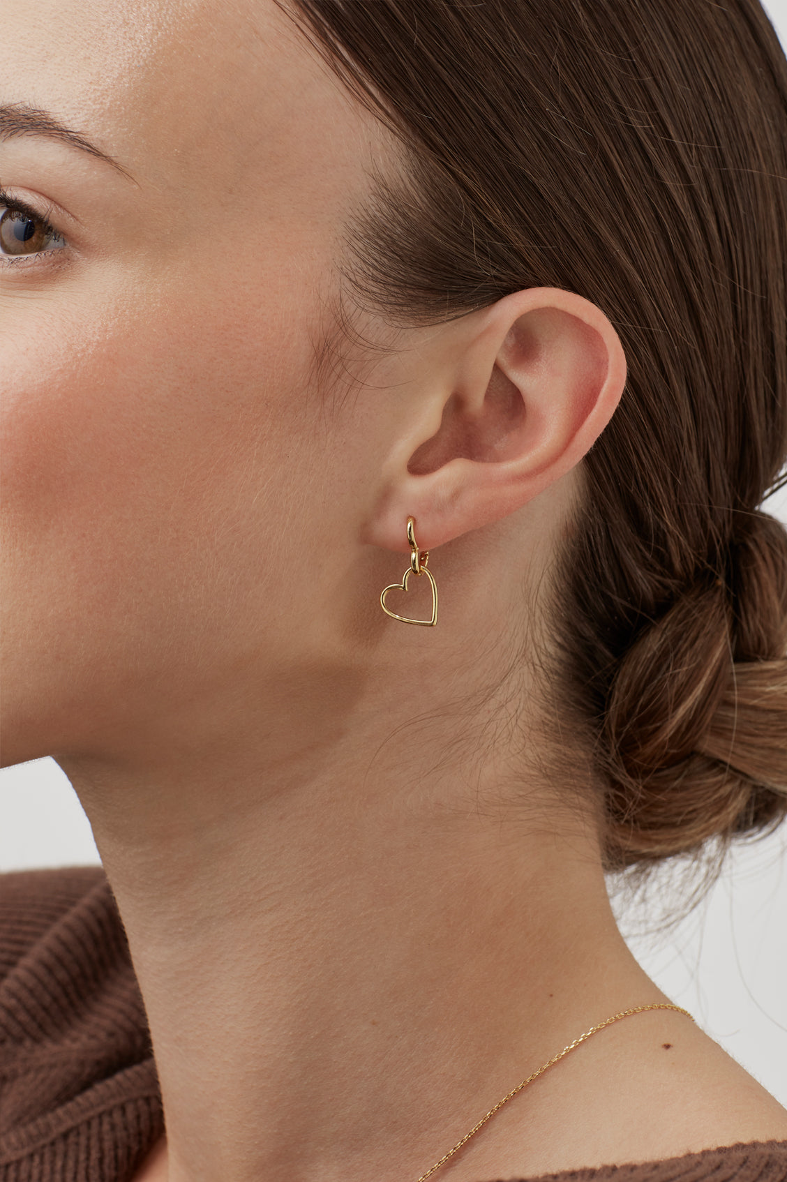 Double Heart Hoop Earrings