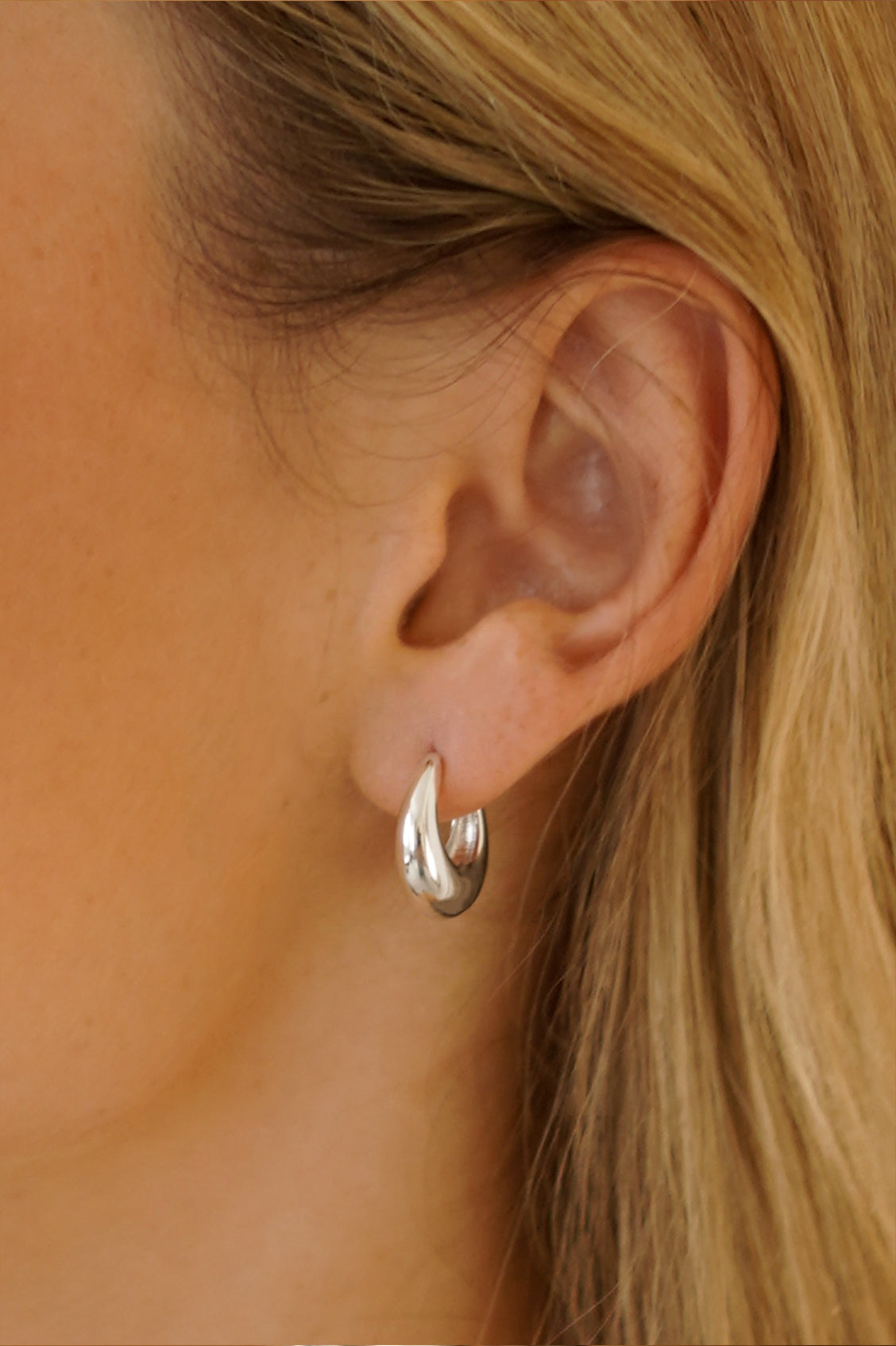 Oversized Teardrop Hoops