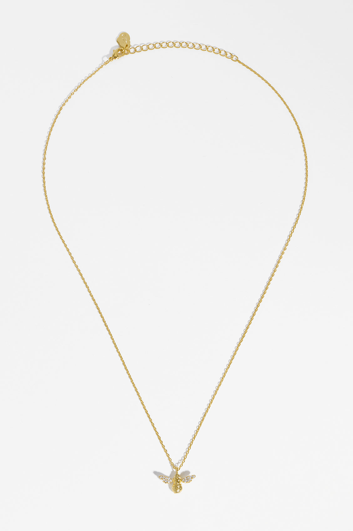 CZ Bee Charm Pendant Necklace