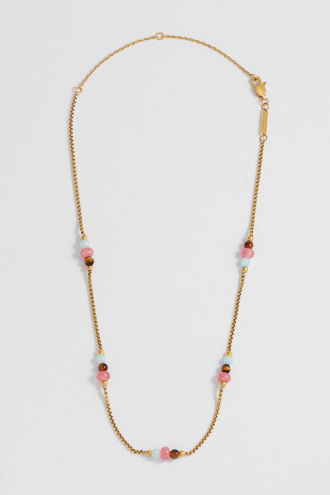 Multi Gemstone Rope Chain Necklace