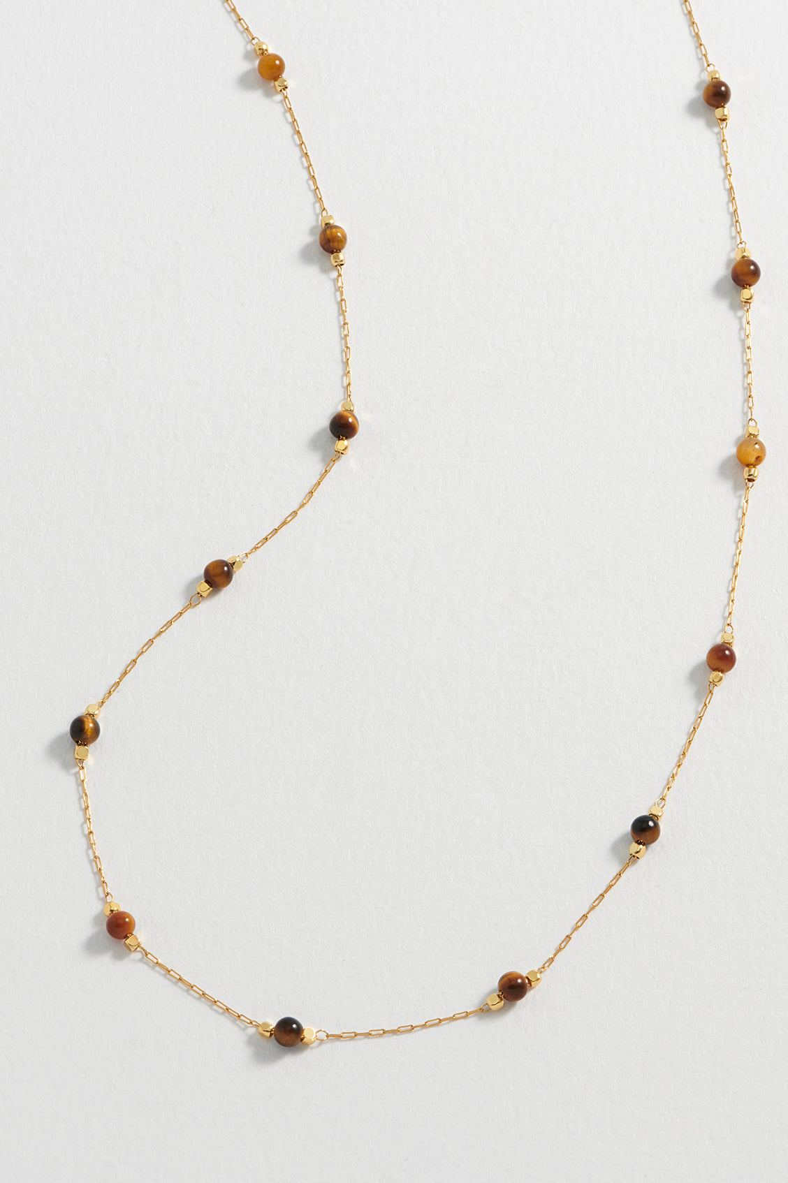 Wellness Tigers Eye Gemstone Bead Necklace