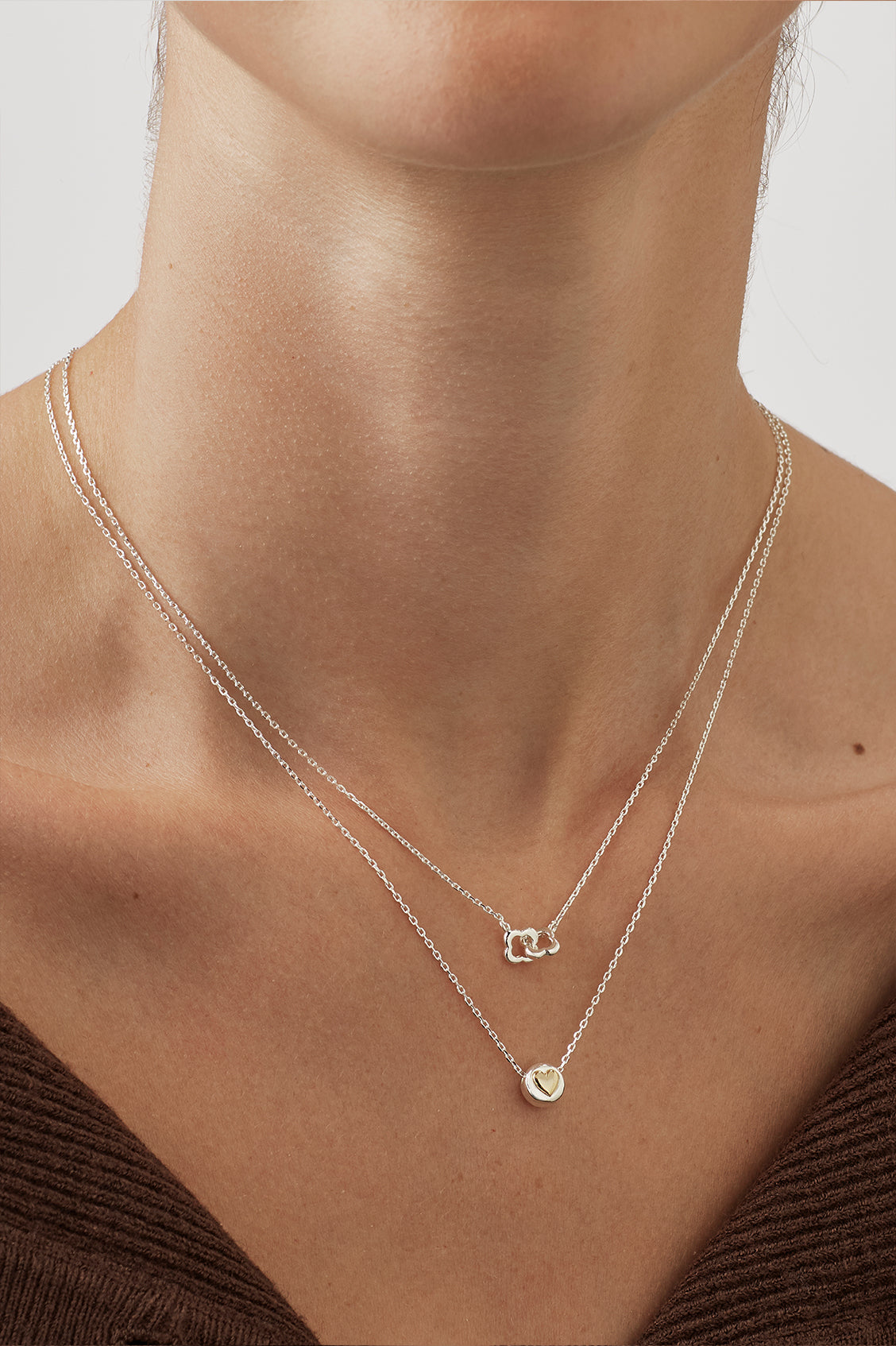 Double-Linked Flower Necklace