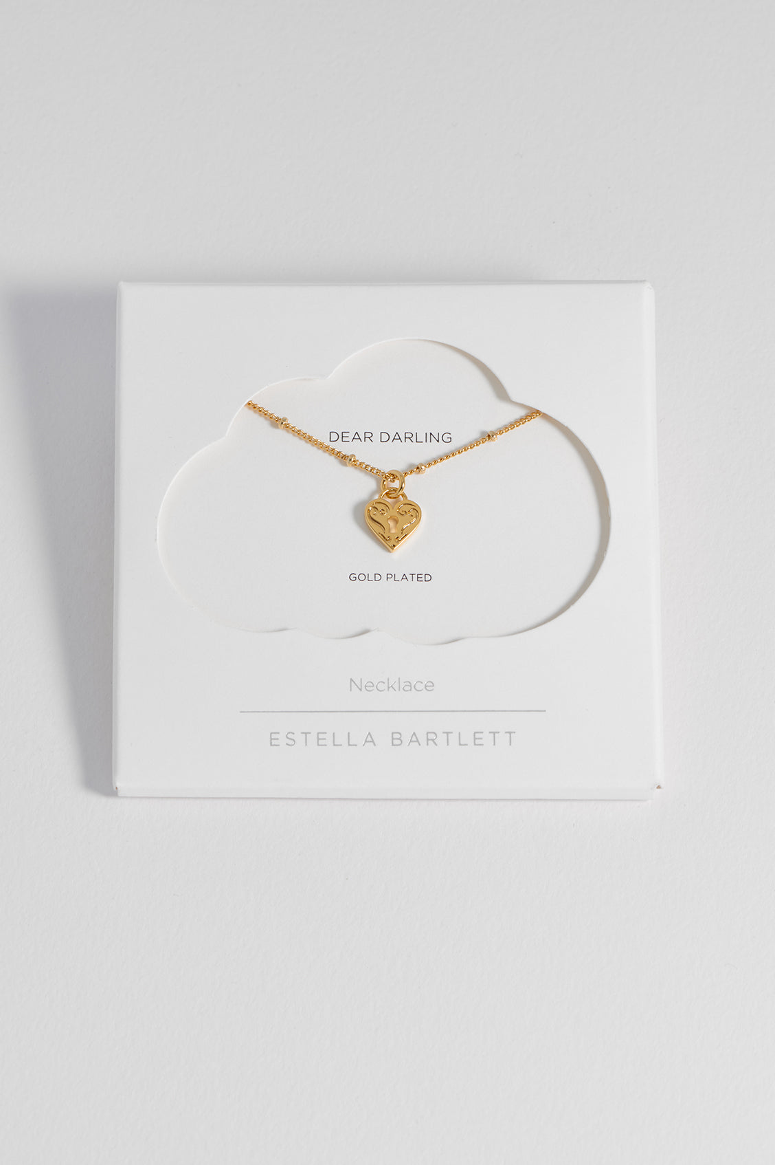 Engraved Heart Padlock Necklace
