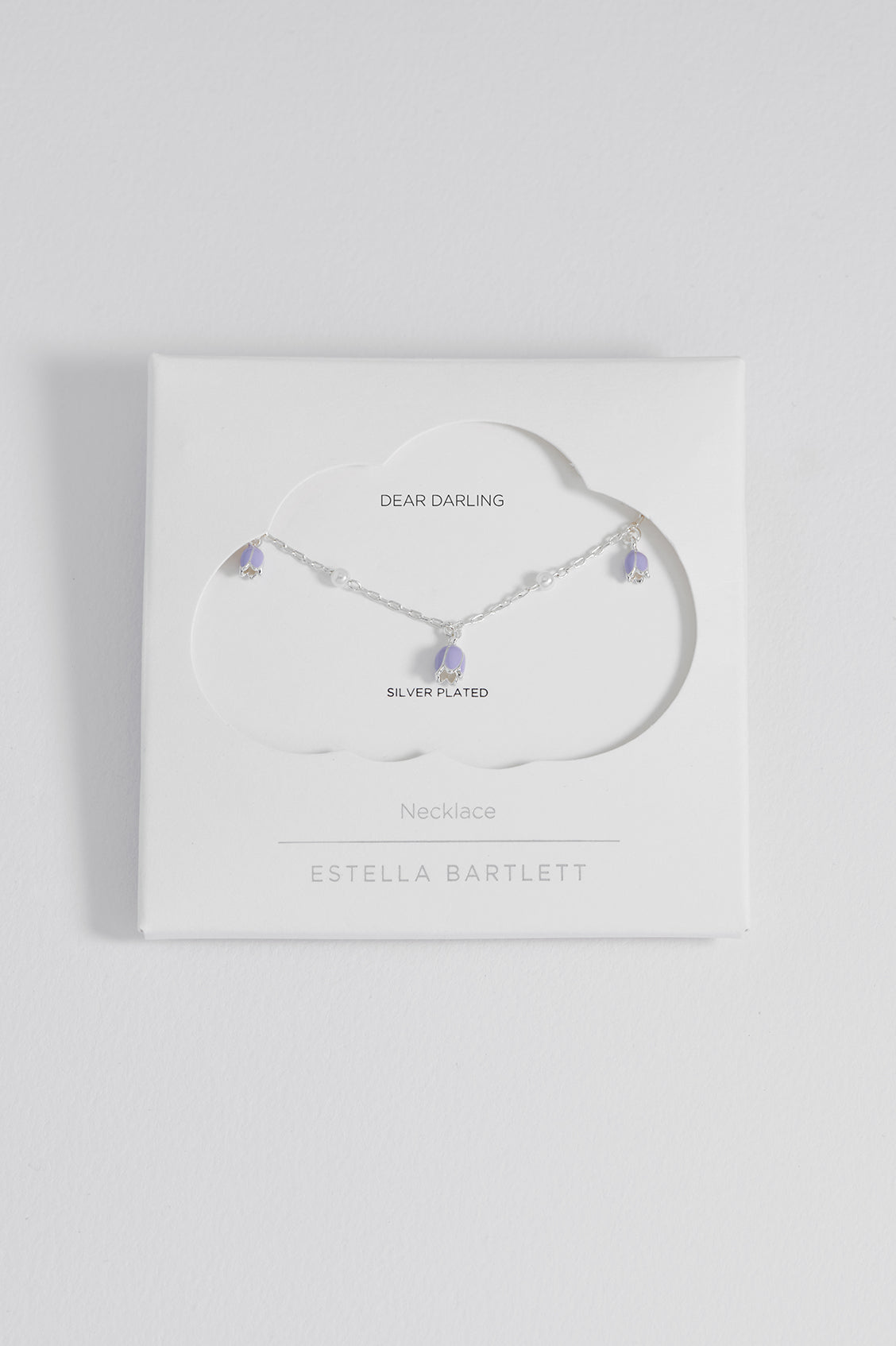 Bluebell Necklace with Pearl Beaded Chain