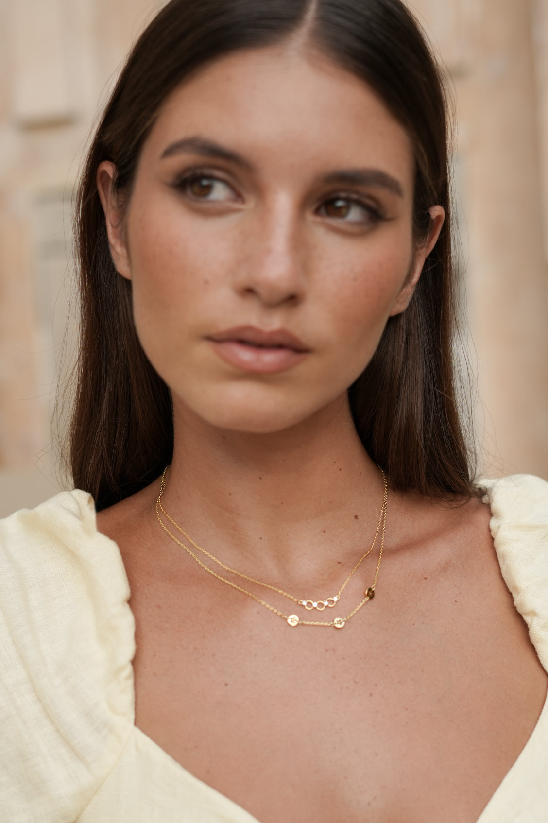 Triple Disc CZ Necklace