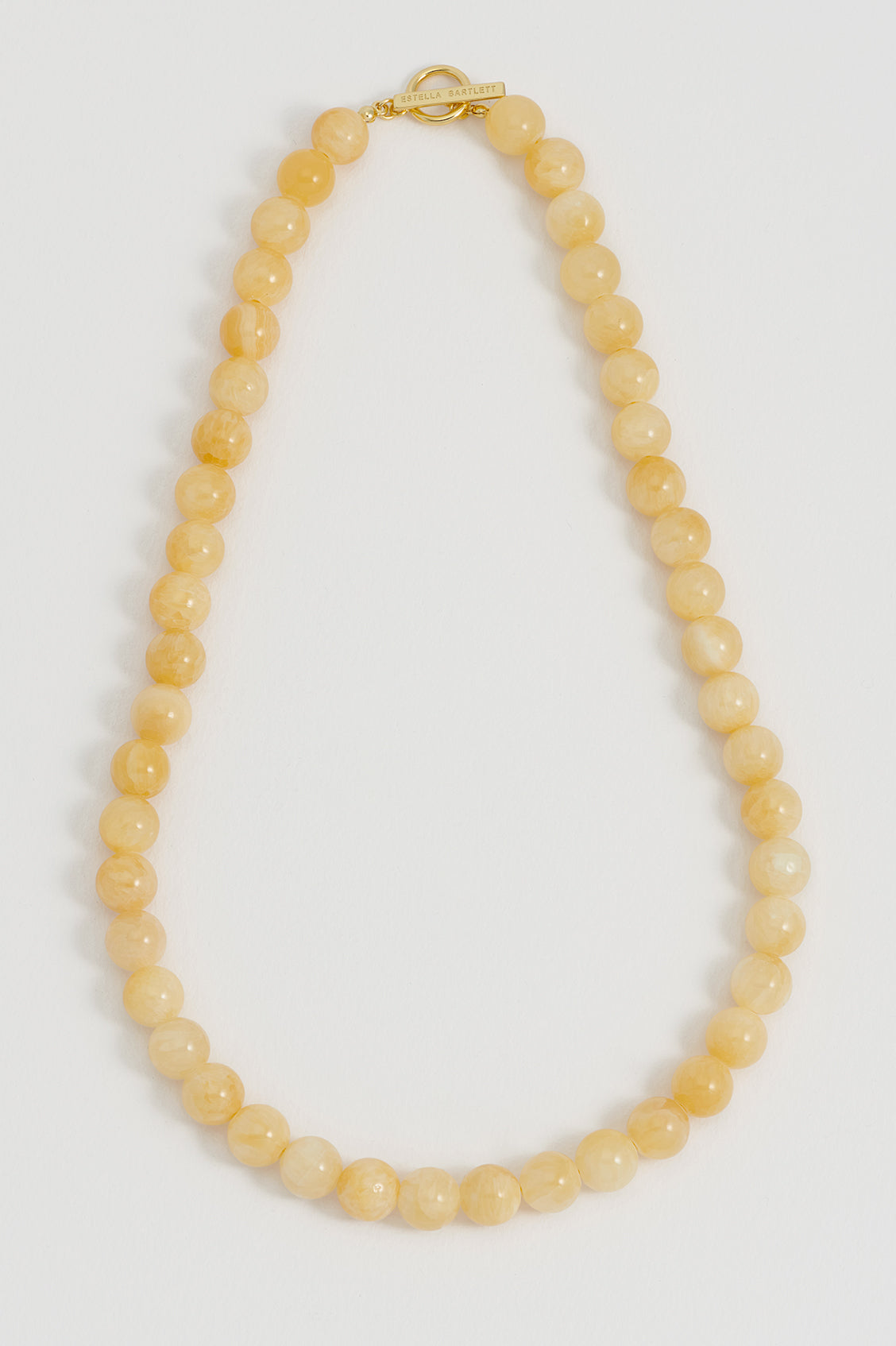 Chunky Yellow Quartz T-Bar Necklace