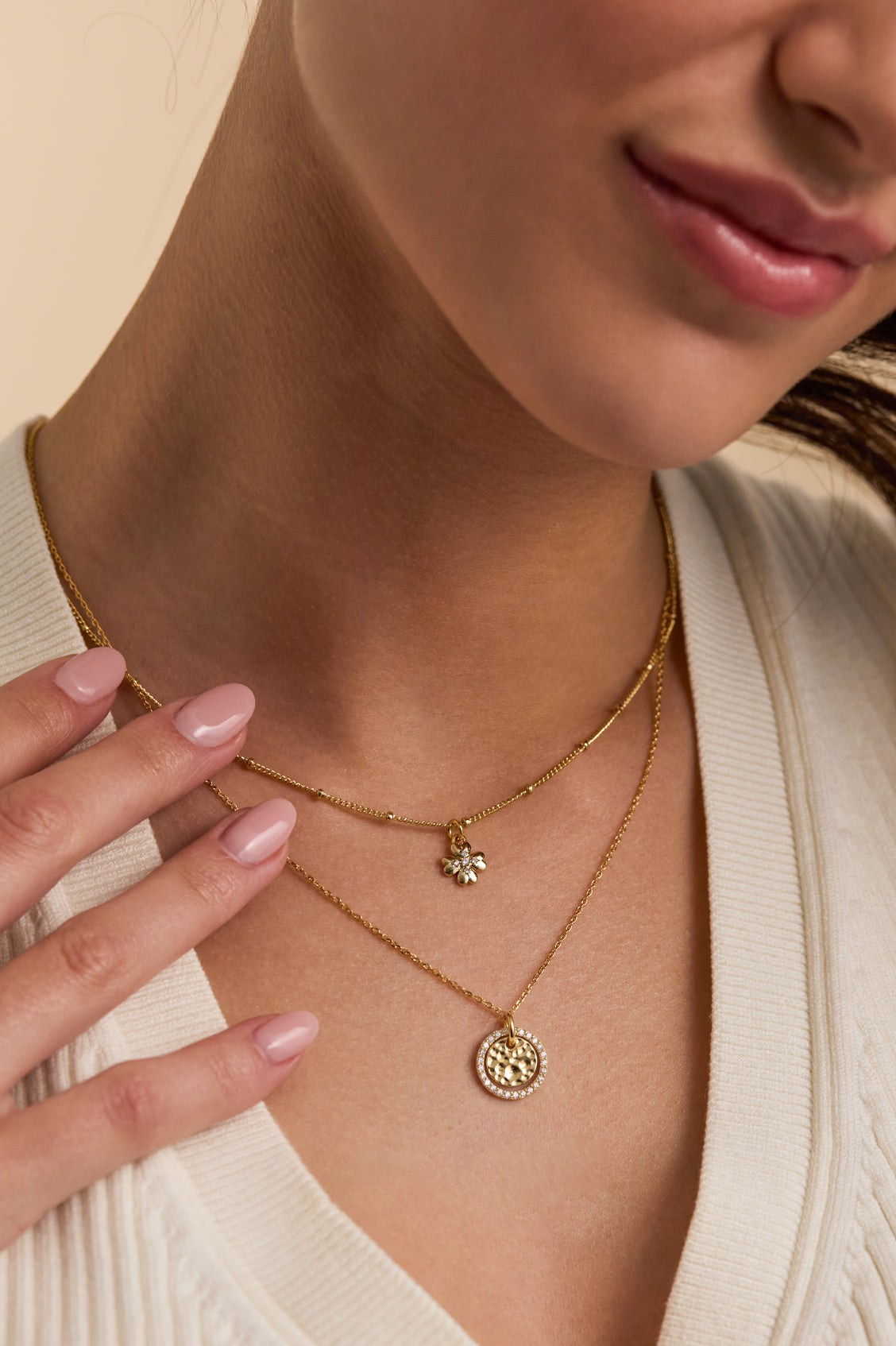 CZ Four-Leaf Clover Necklace