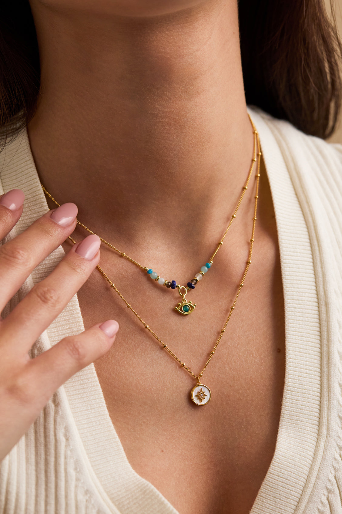 Evil Eye Beaded Necklace