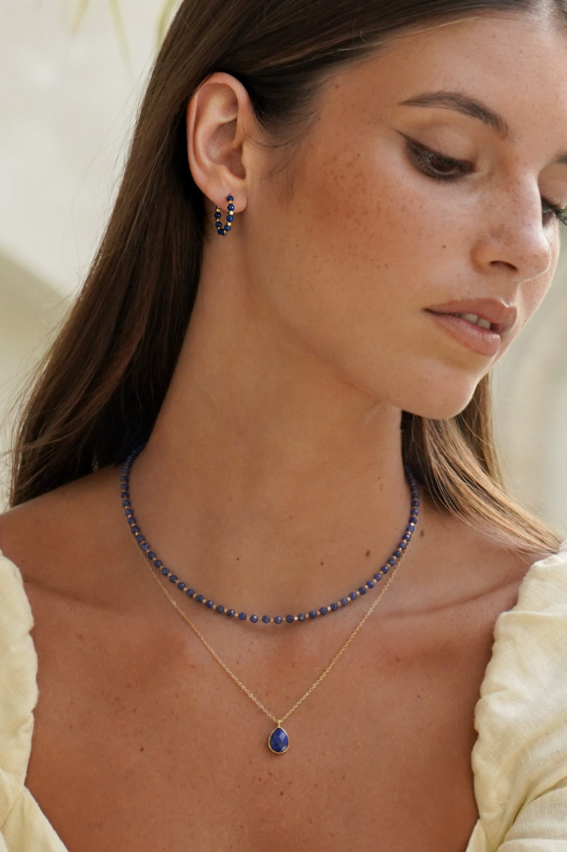 Wellness Sodalite Faceted Teardrop Gemstone Necklace