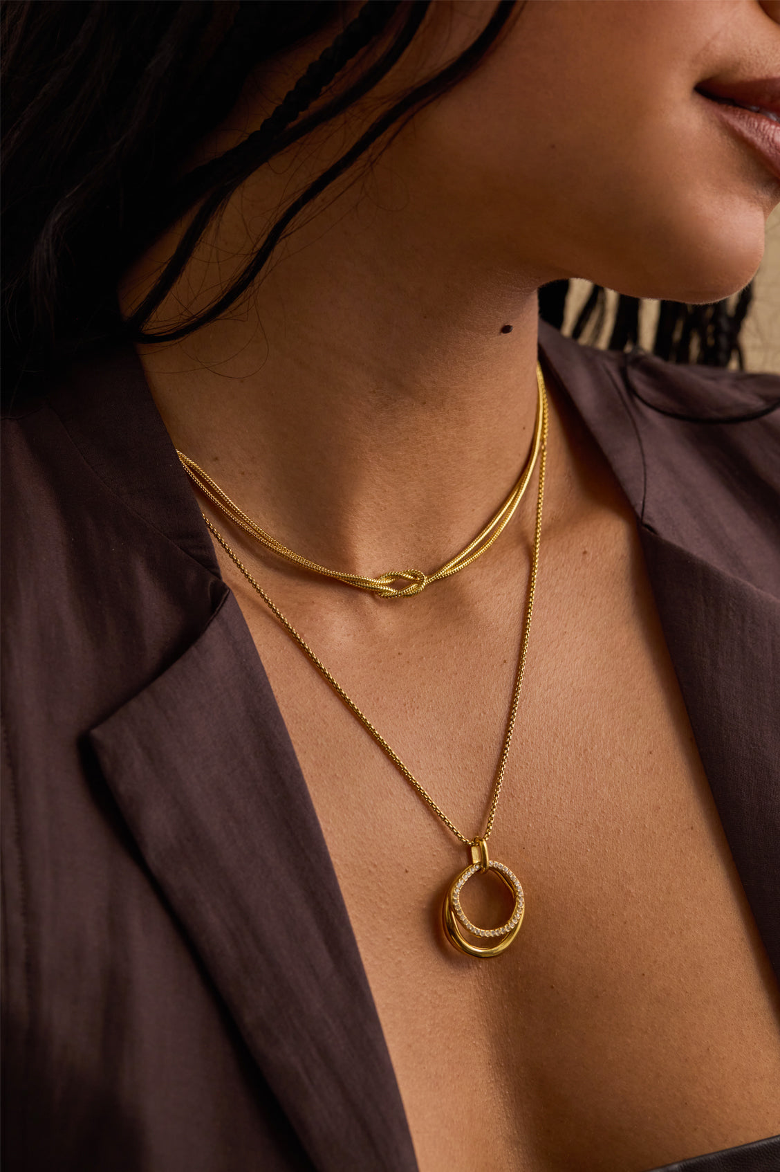 Molten Ring and Pave Necklace