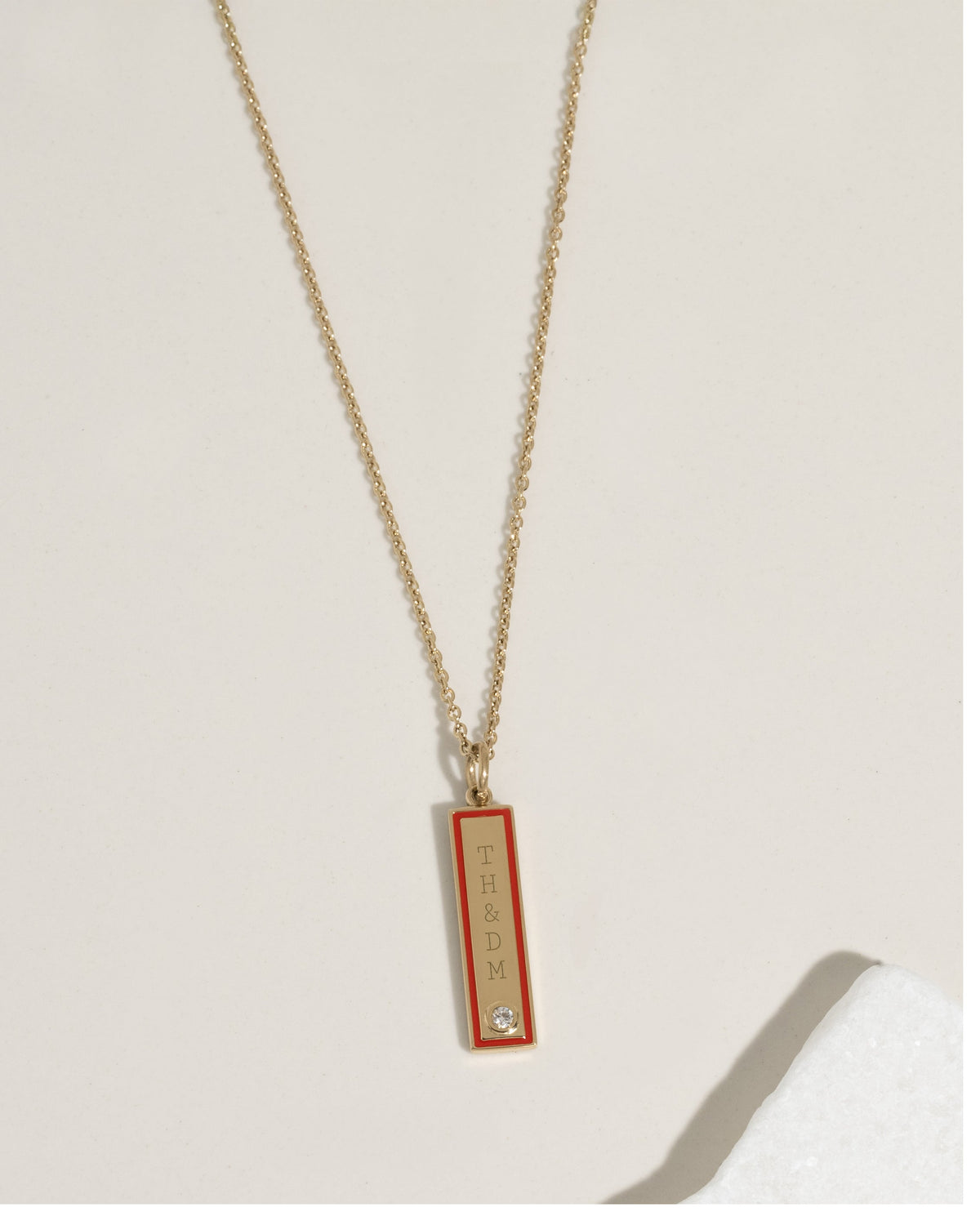 Enamel Bar Necklace