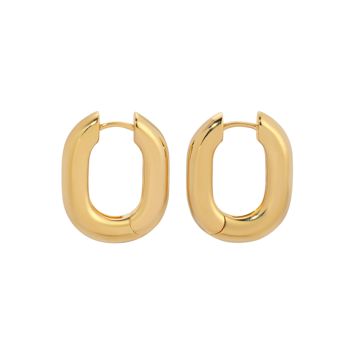 Icon Oval Hoops - Gold Medium
