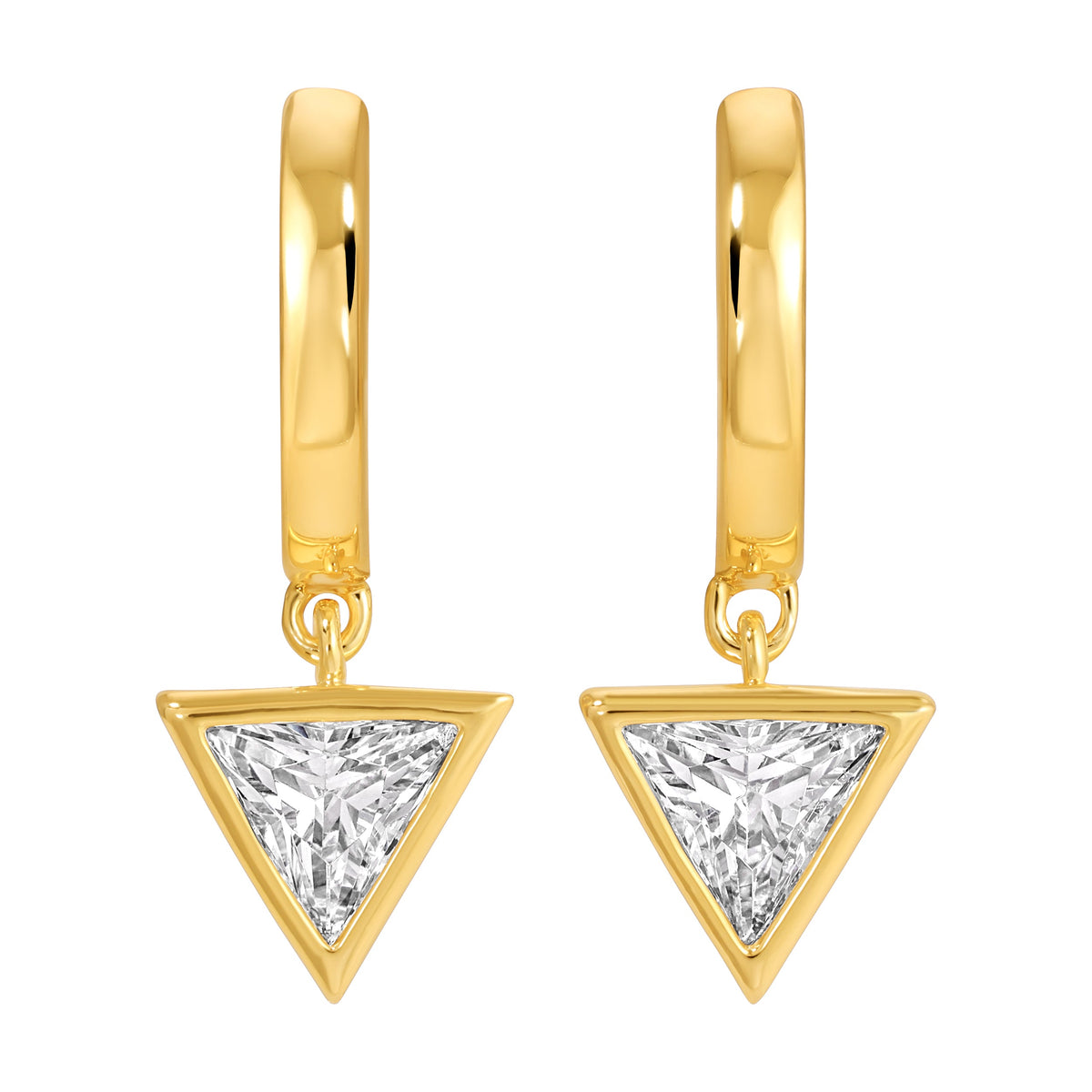 The Triangle Bezel Hoops
