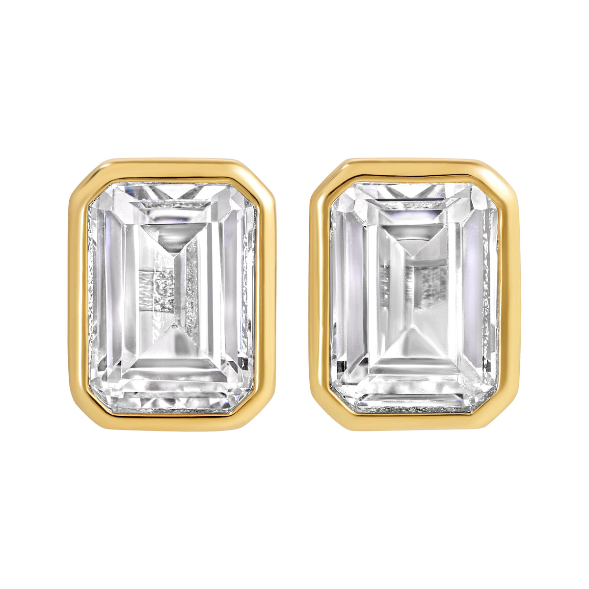 The Emerald Bezel Studs