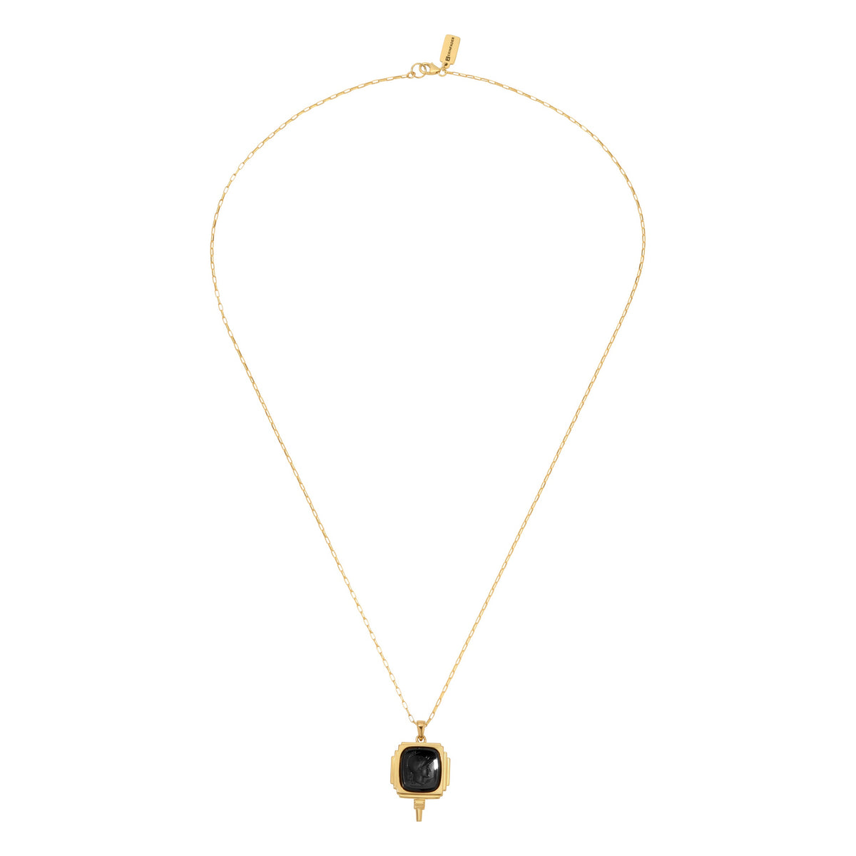 Vintage Intaglio Necklace - Black