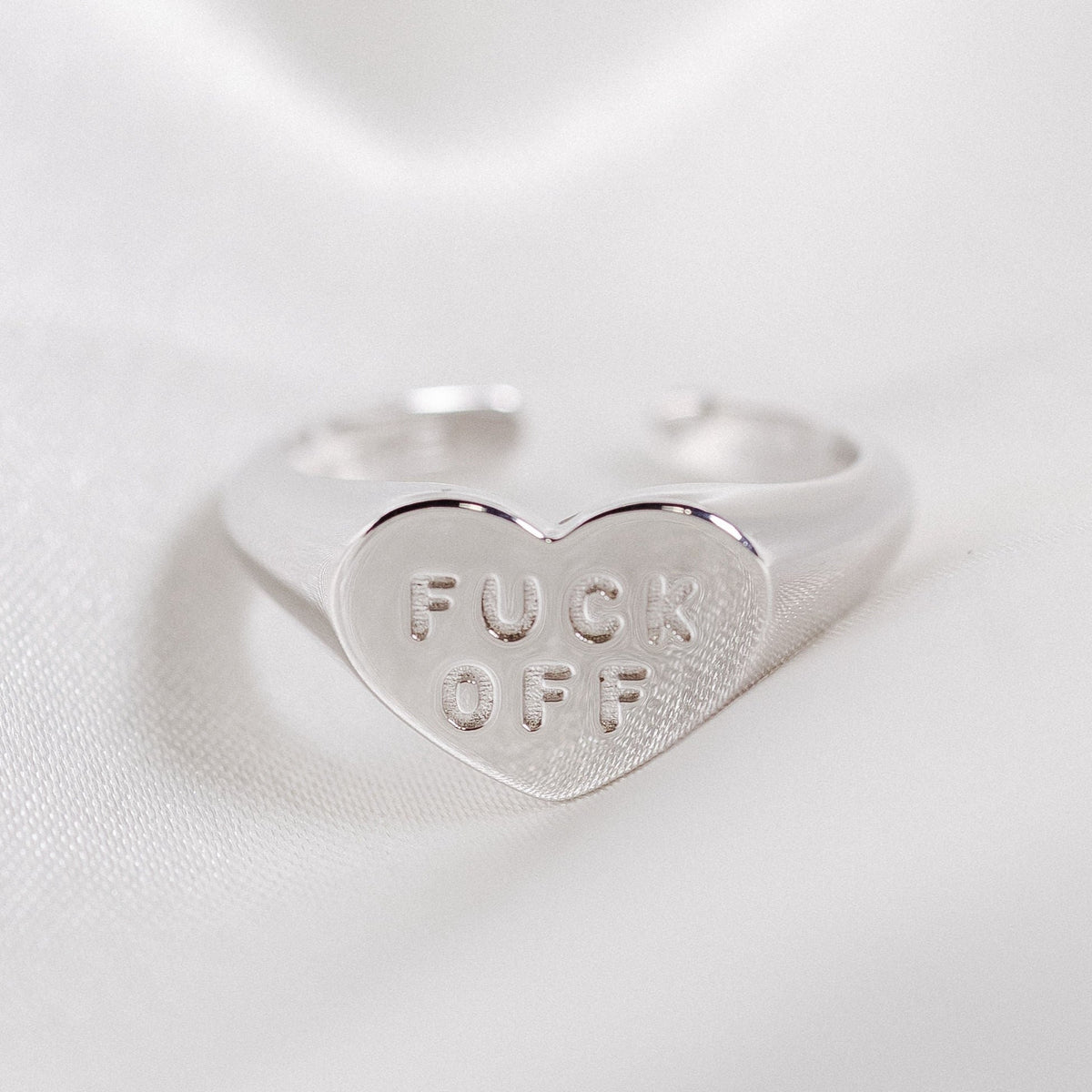 Fuck Off Ring - Sterling Silver