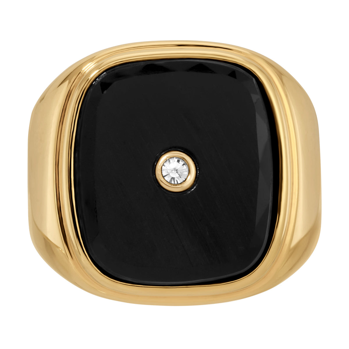 Art Deco Signet Ring - Black (Ships Early November)