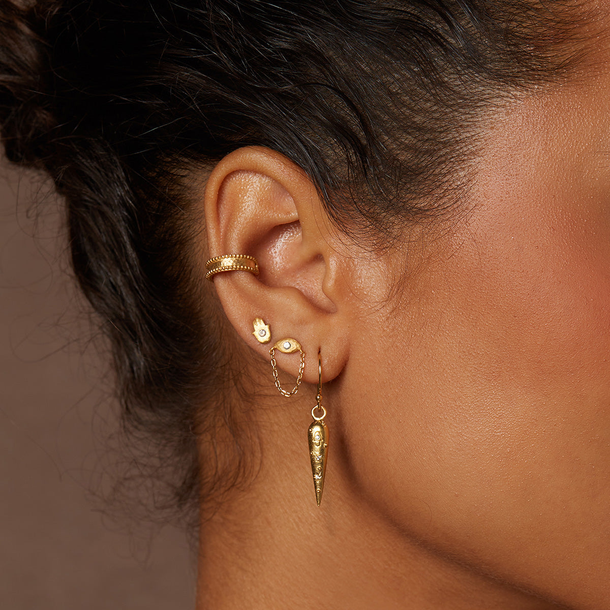 Handful of Blessings Hamsa Stud Earrings