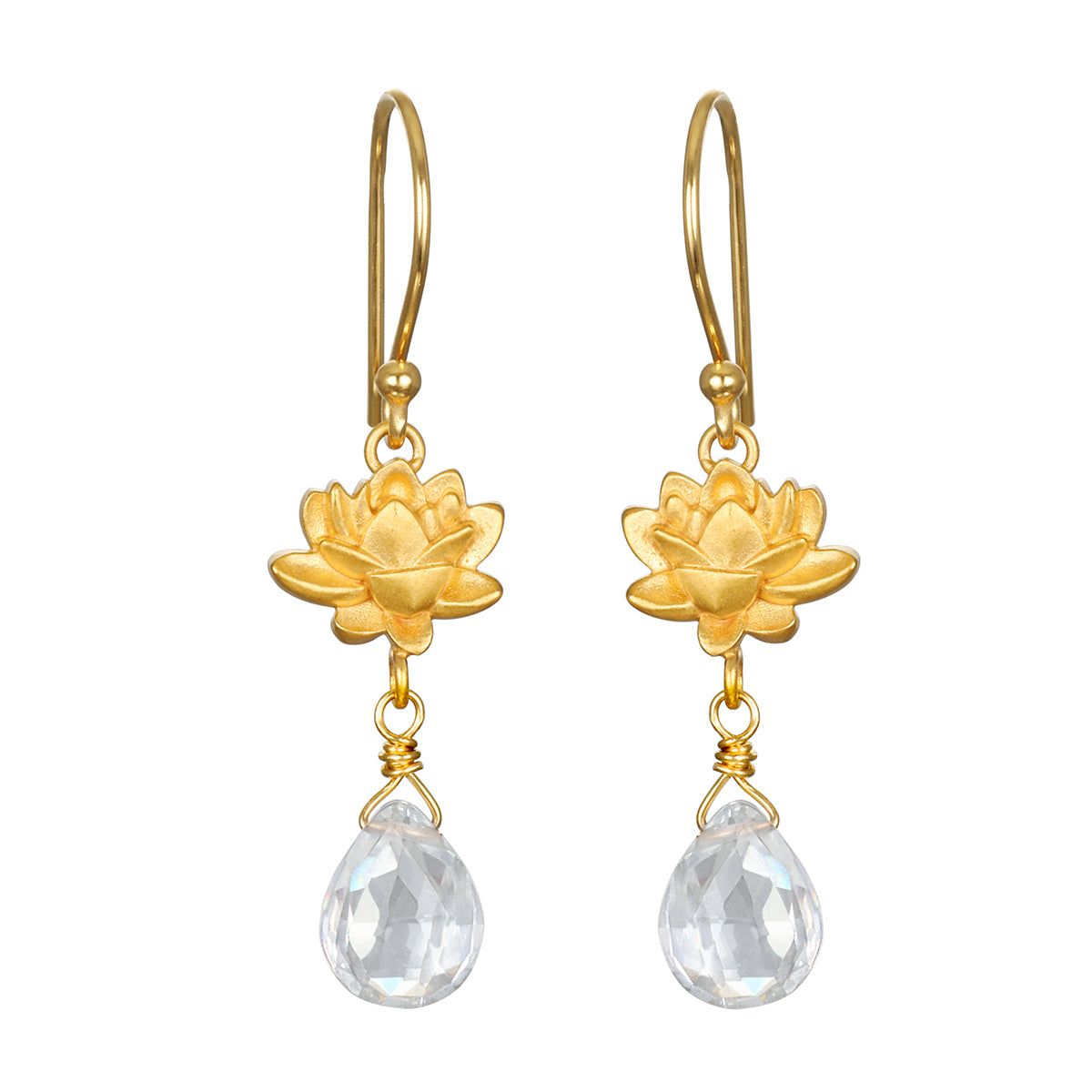 Spiritual Journey Lotus Crystal Earrings