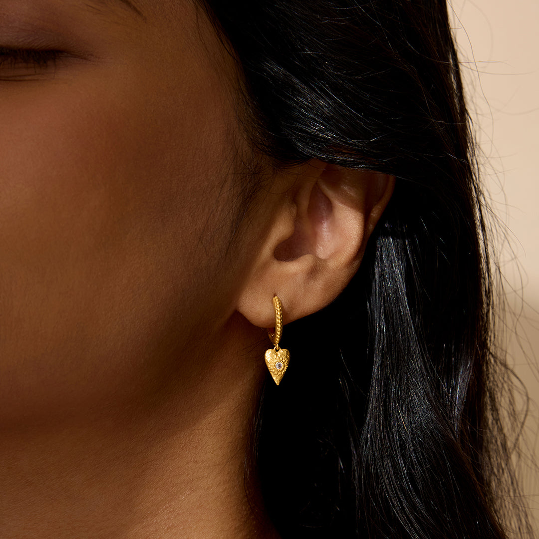 Loving Heart Huggie Earrings