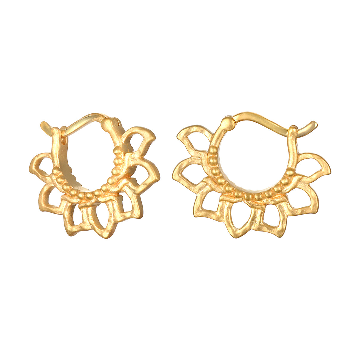 Blooming Love Lotus Petal Hoop Earrings