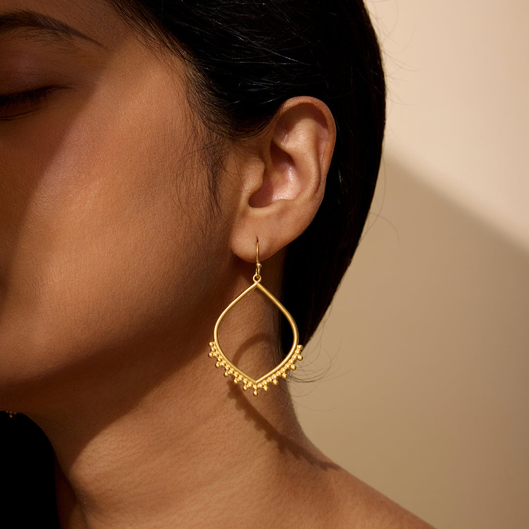 Open to Receive Lotus Petal Hoop Earrings