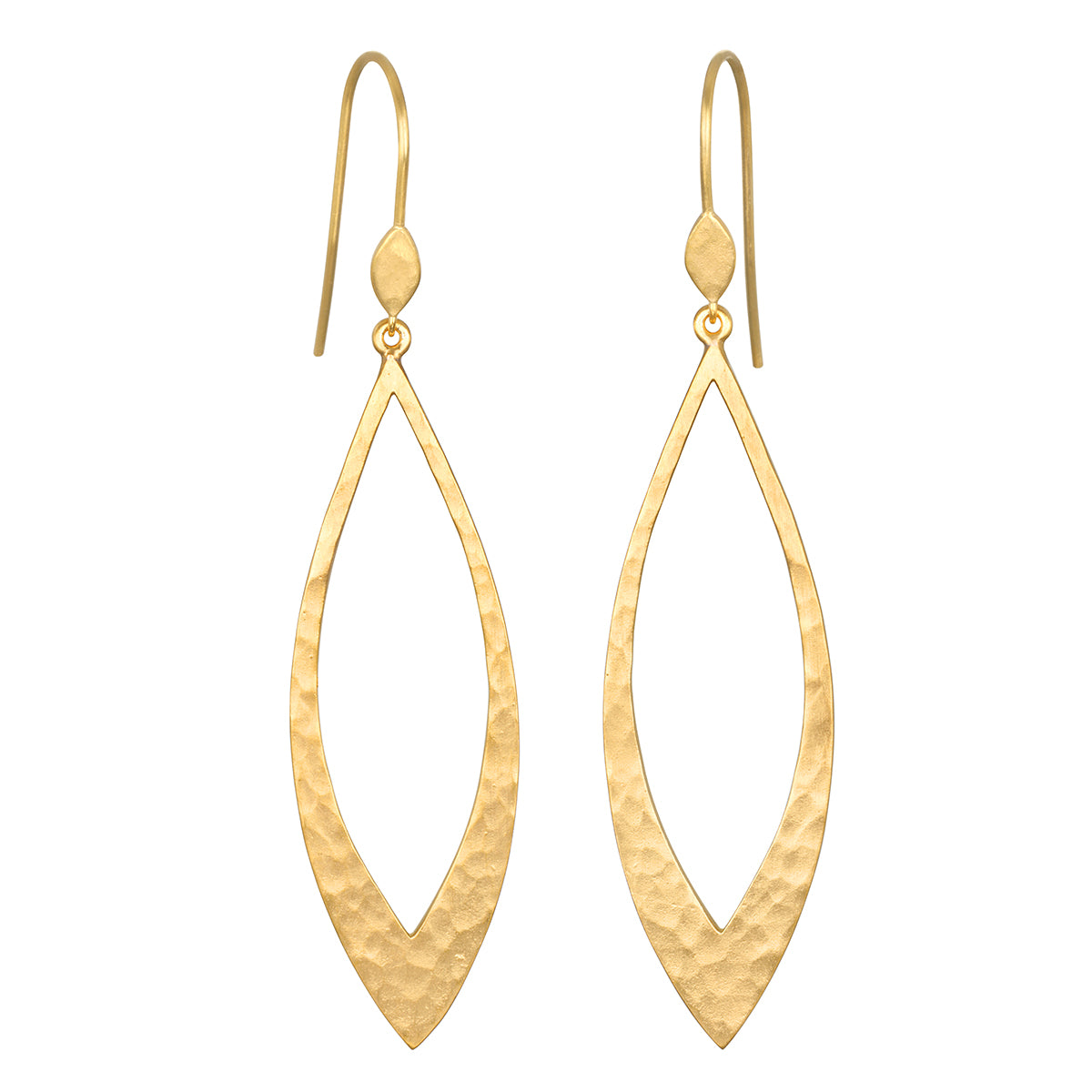 Emerging Beauty Gold Lotus Petal Earrings