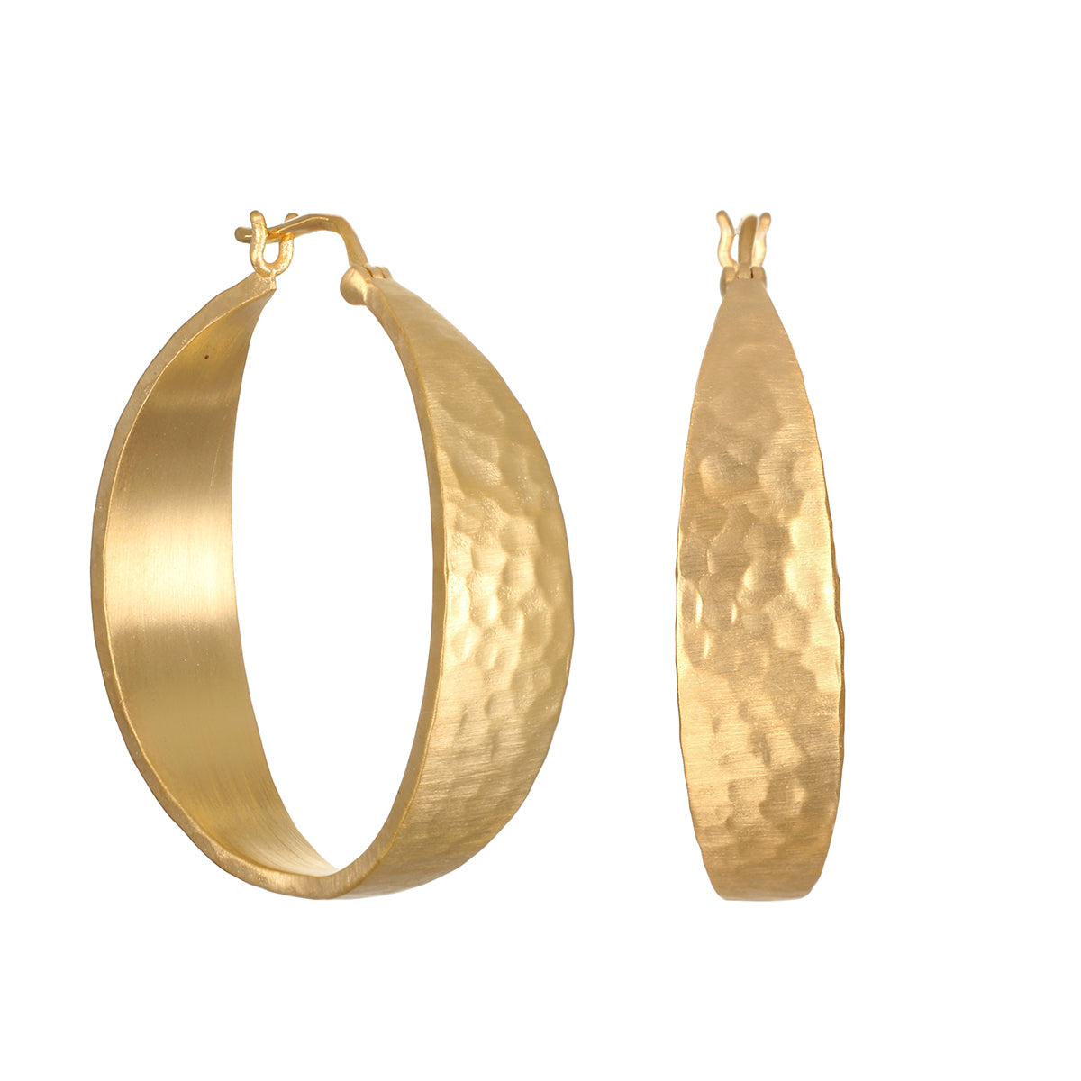 Shine Bright Hammered Hoop Earrings