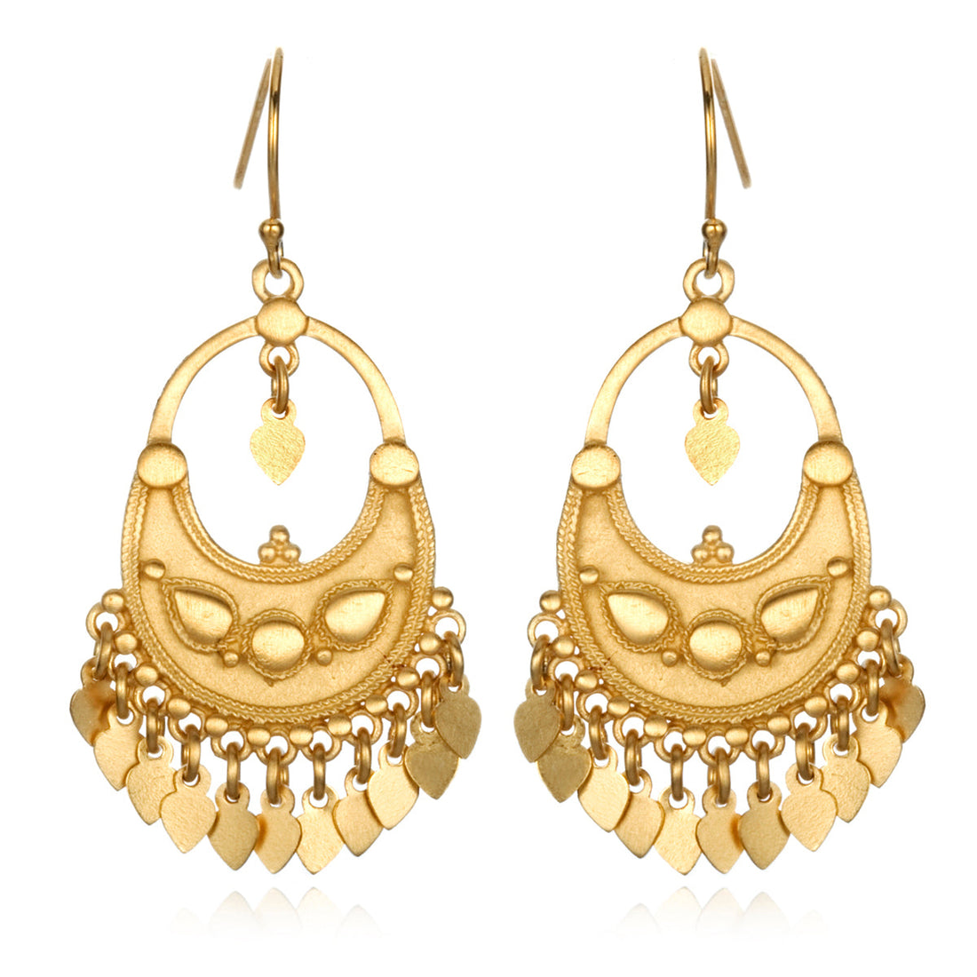 Gold Veils - Petal Chandelier Earrings