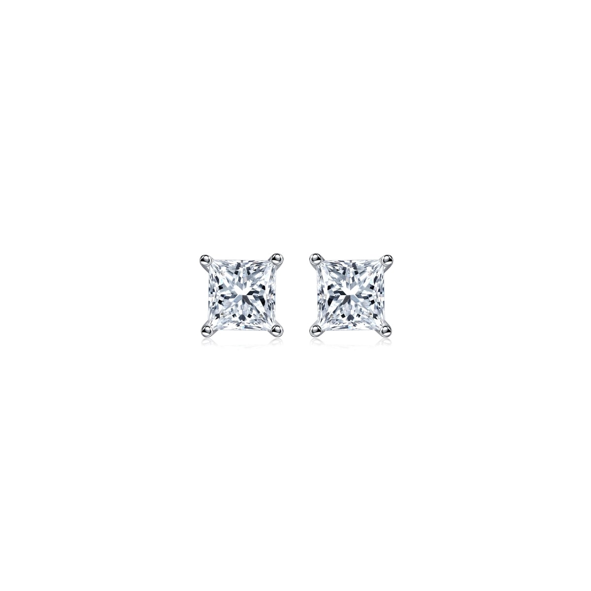 18K White Gold Diamond Earrings