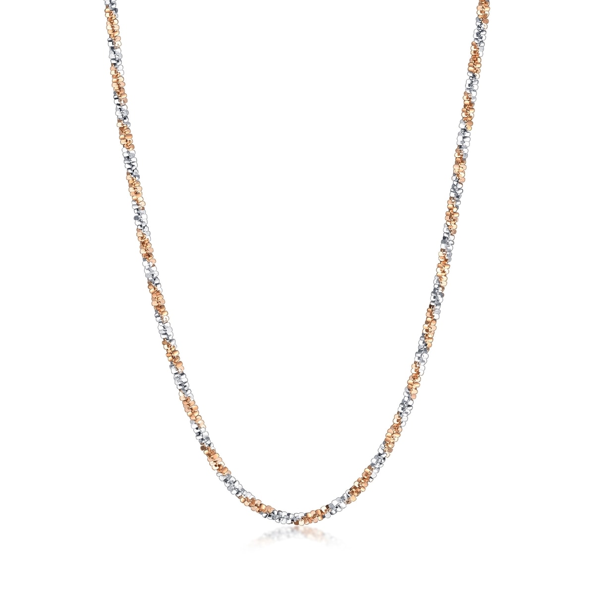 18K White & Red Gold Necklace