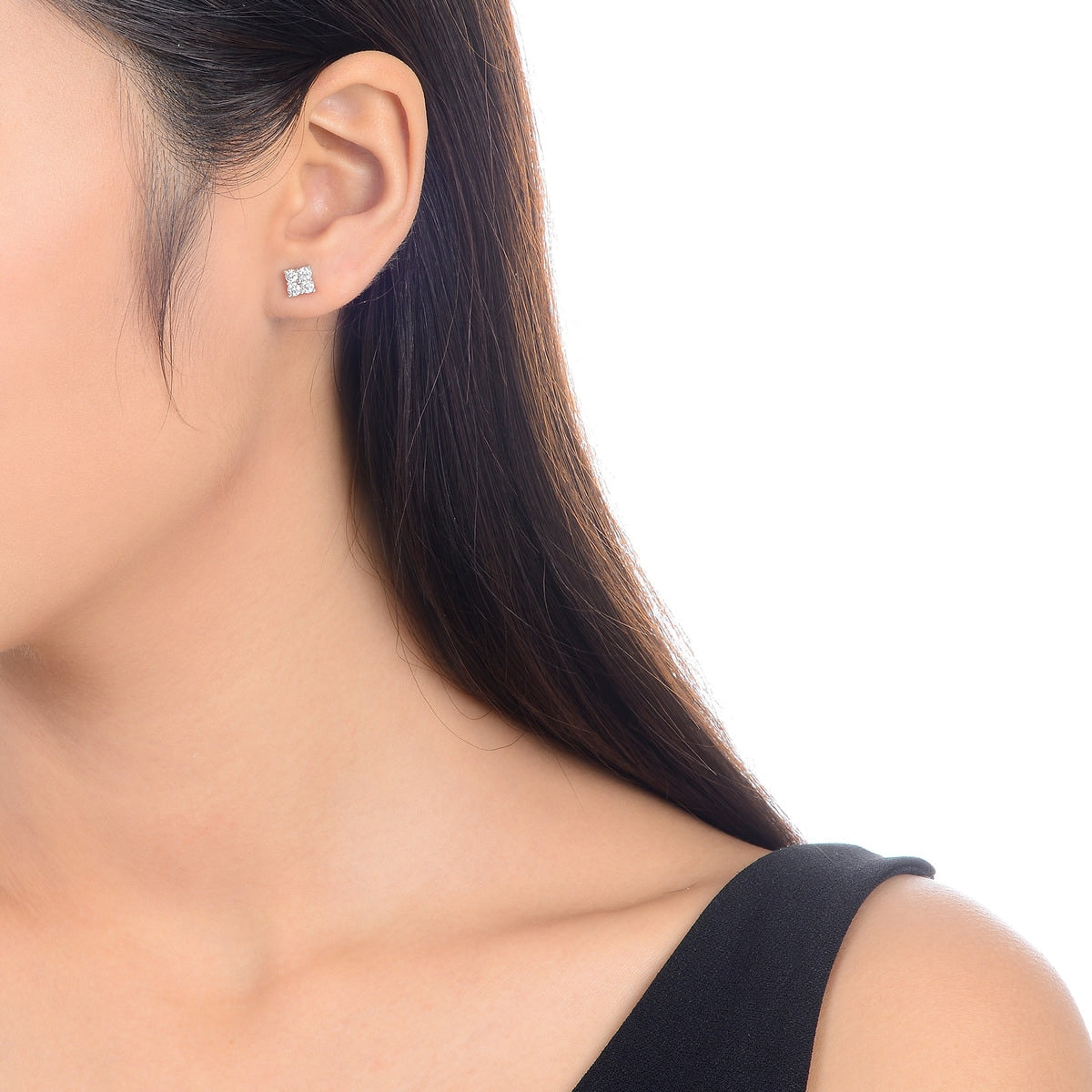 18K/750 Gold (White) Diamond Earrings