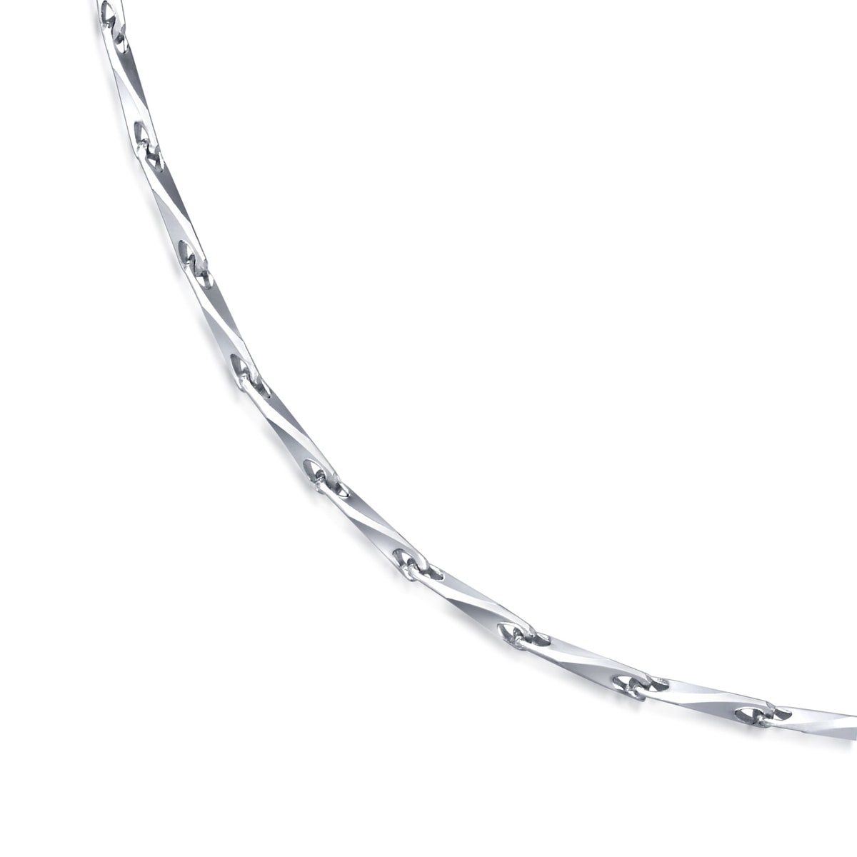 18K White Gold Chain Necklace