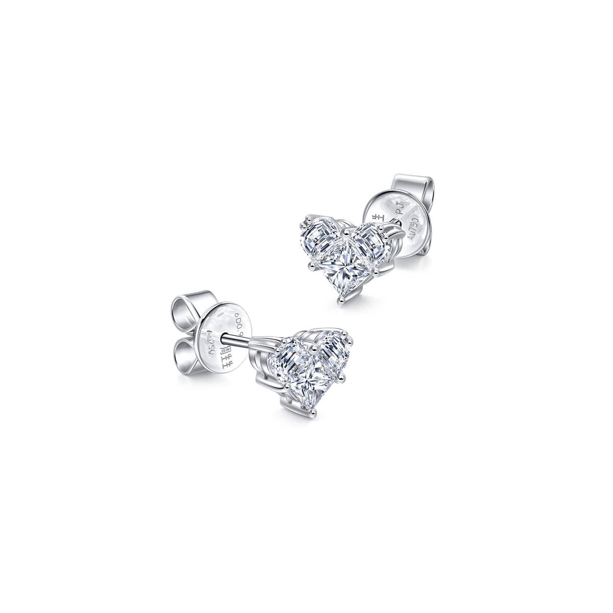 18K White Gold Diamond Earrings
