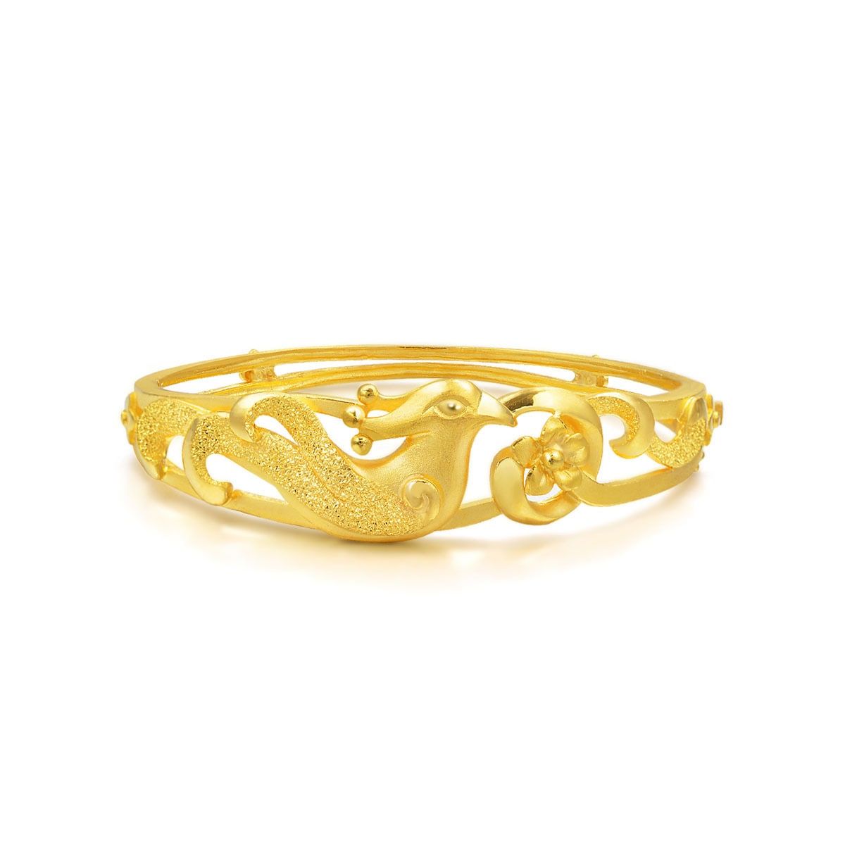 Dragon & Phoenix' 999.9 Gold Bangle